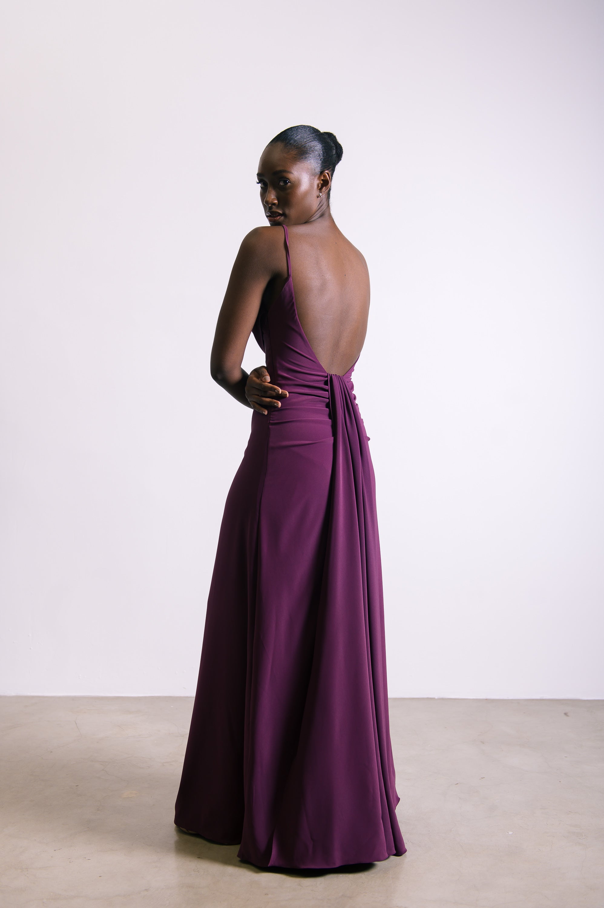 Vestido Longo Fluido Zélia Uva Ällie