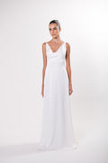 Vestido Longo Decote Degagê Júlia Off White Ällie