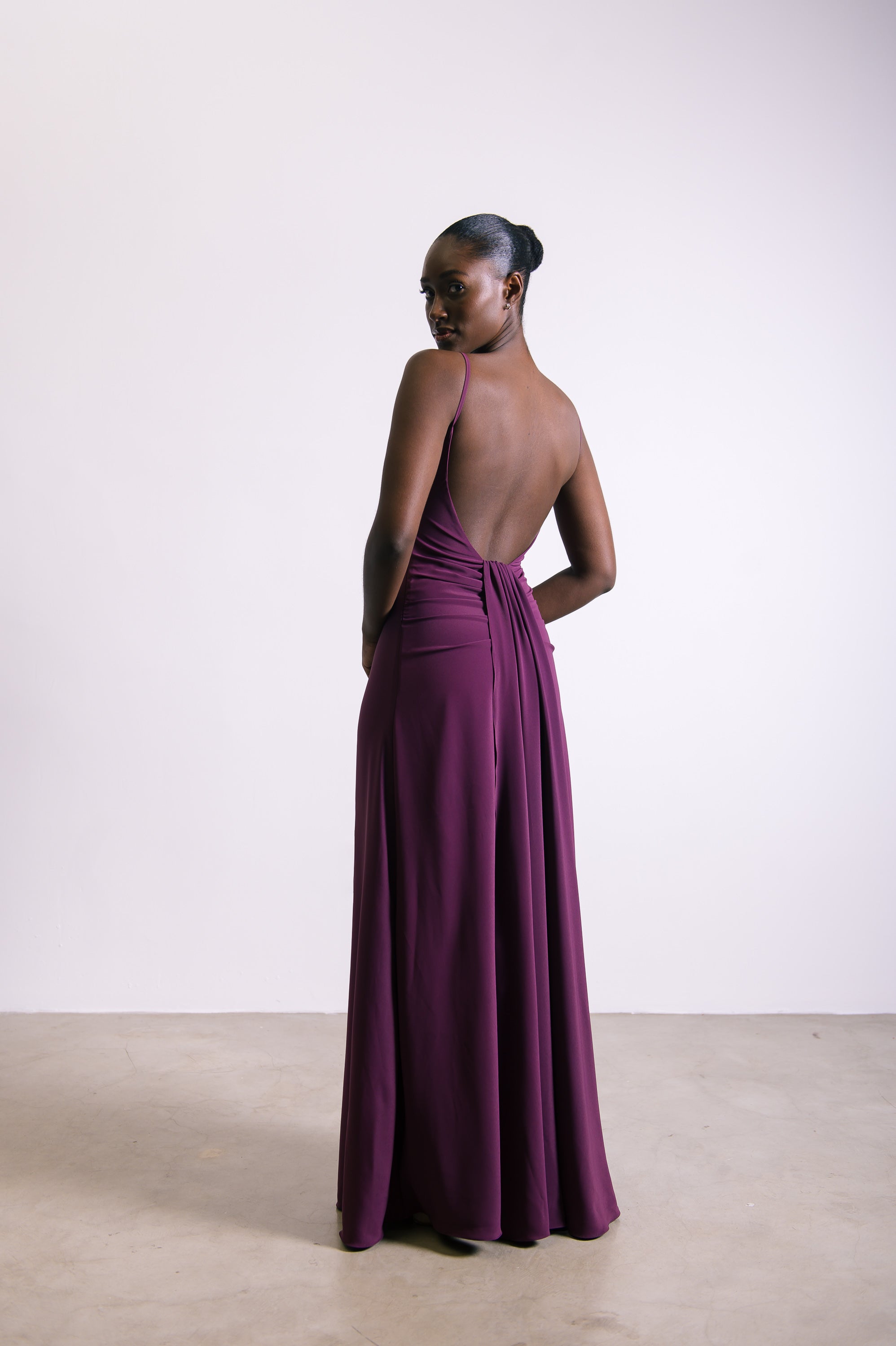 Vestido Longo Fluido Zélia Uva Ällie