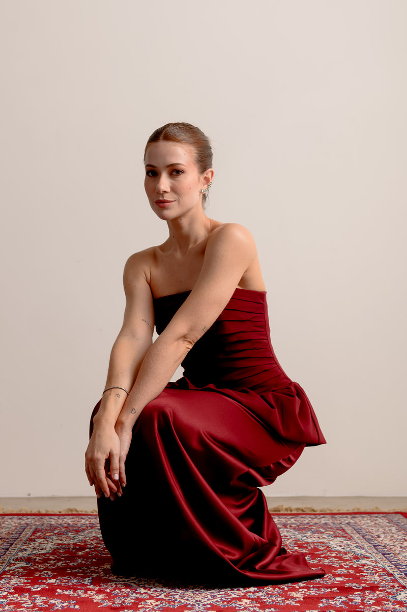 Vestido de Festa Rafaela Marsala Ällie [ Pré- Venda ] - foto adicional 1