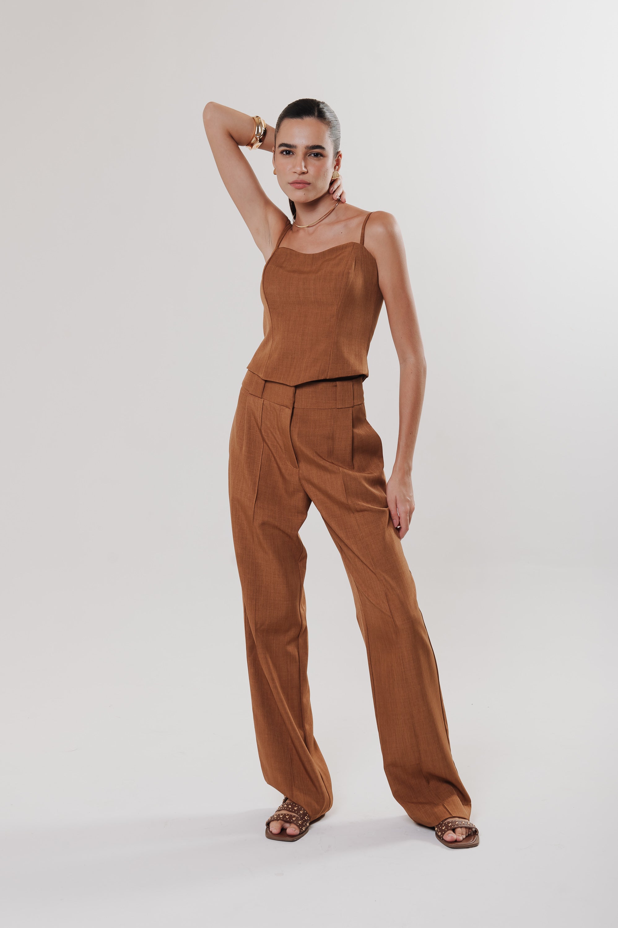 Calça Alfaiataria Rita Caramelo Ällie