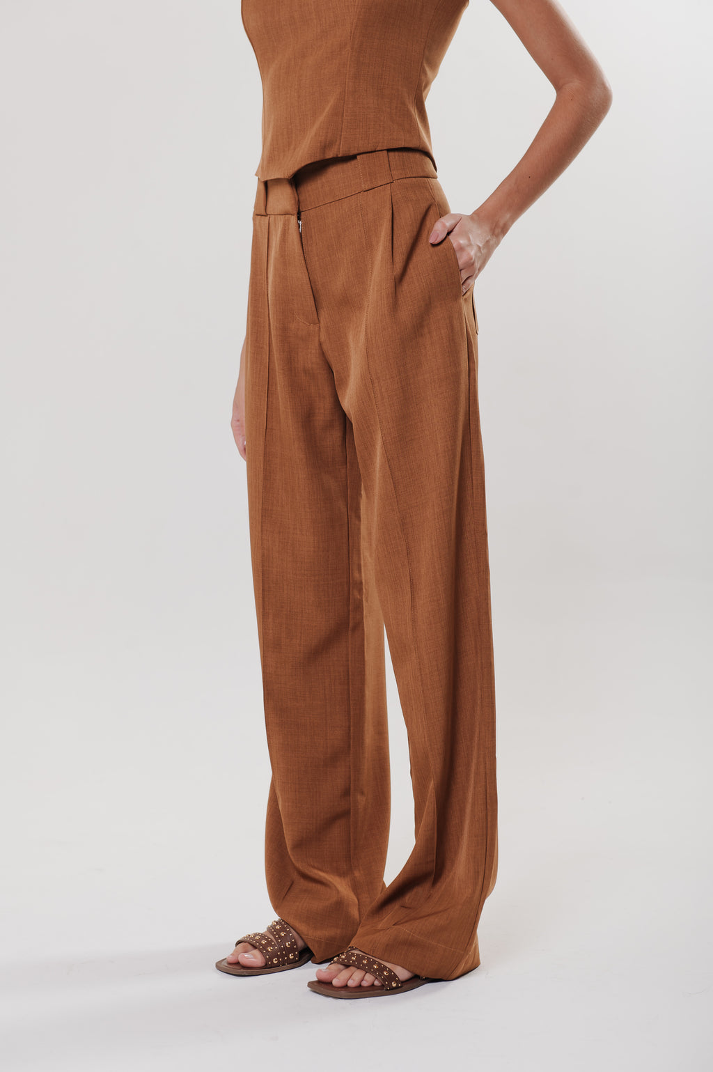 Calça Alfaiataria Rita Caramelo Ällie