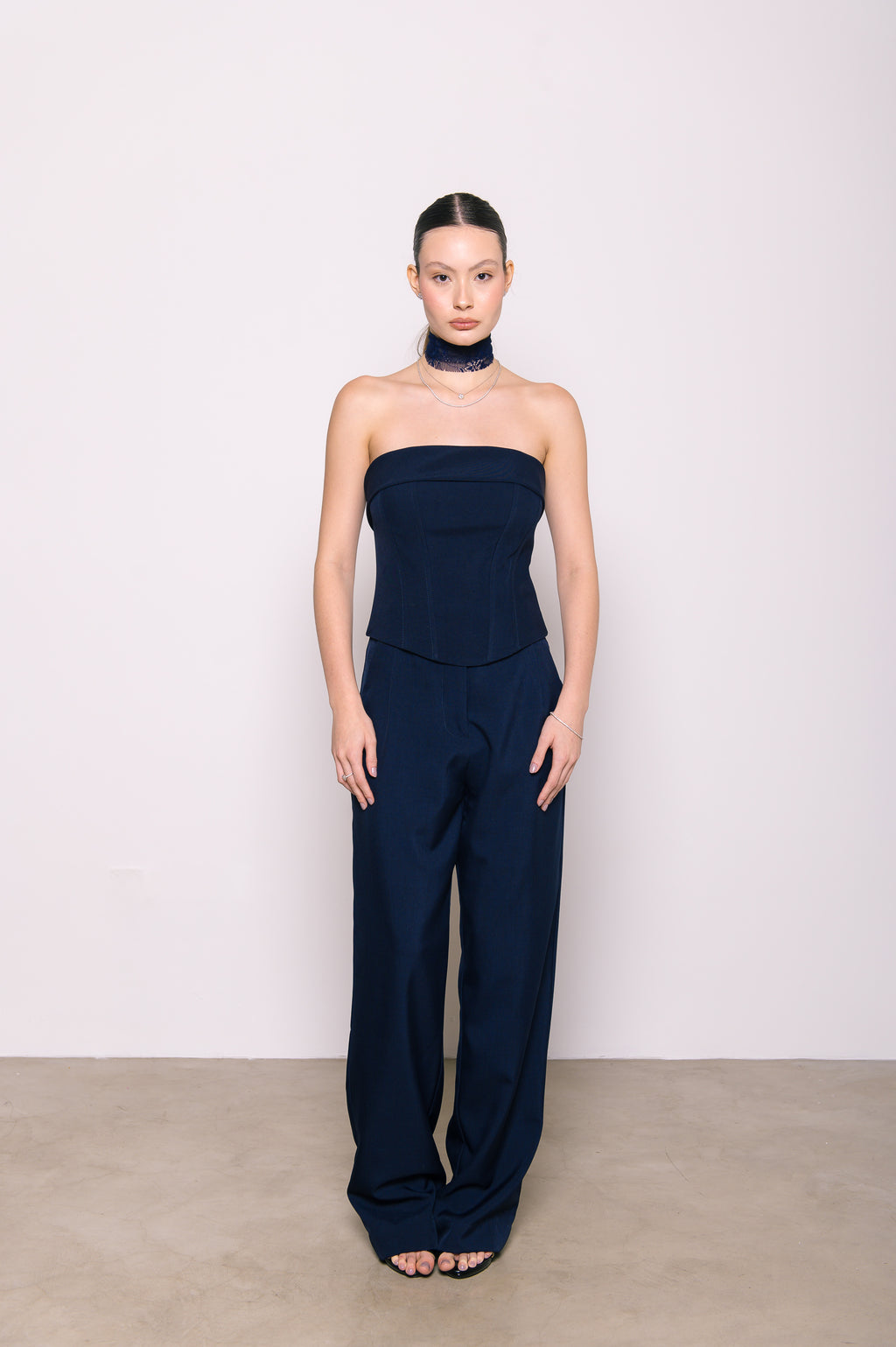 Calça Alfaiataria Cecília Azul Marinho Ällie
