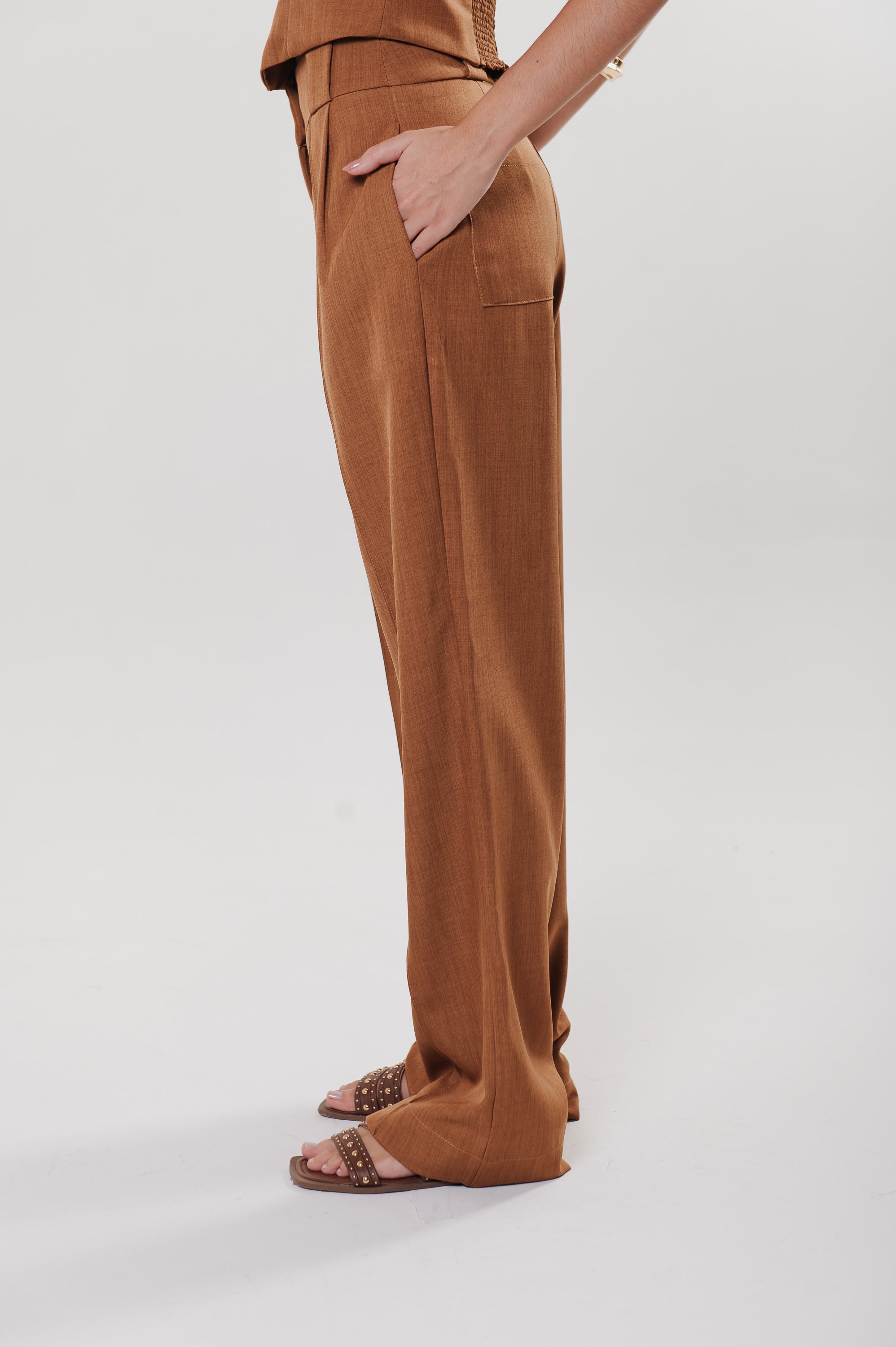 Calça Alfaiataria Rita Caramelo Ällie
