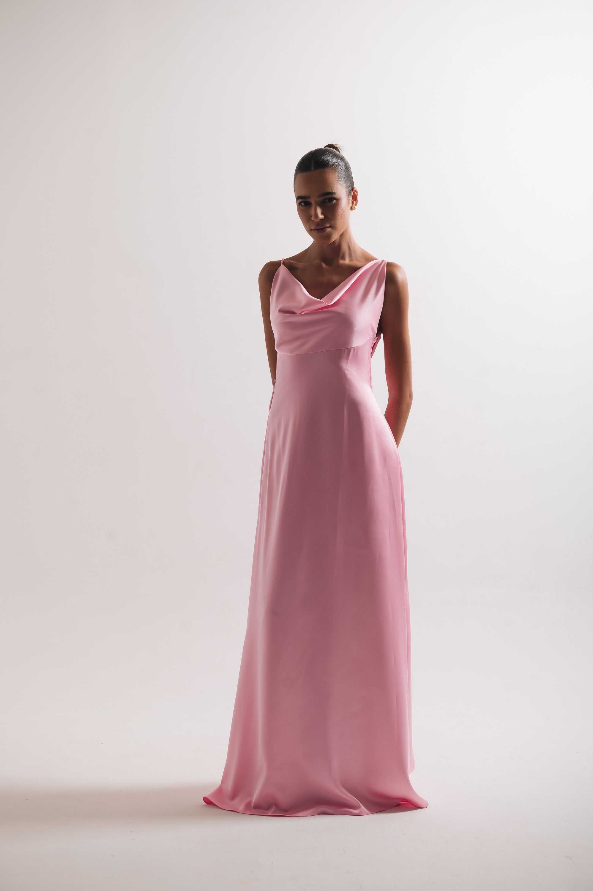 Vestido Longo Decote Degagê Júlia Rosa Ällie