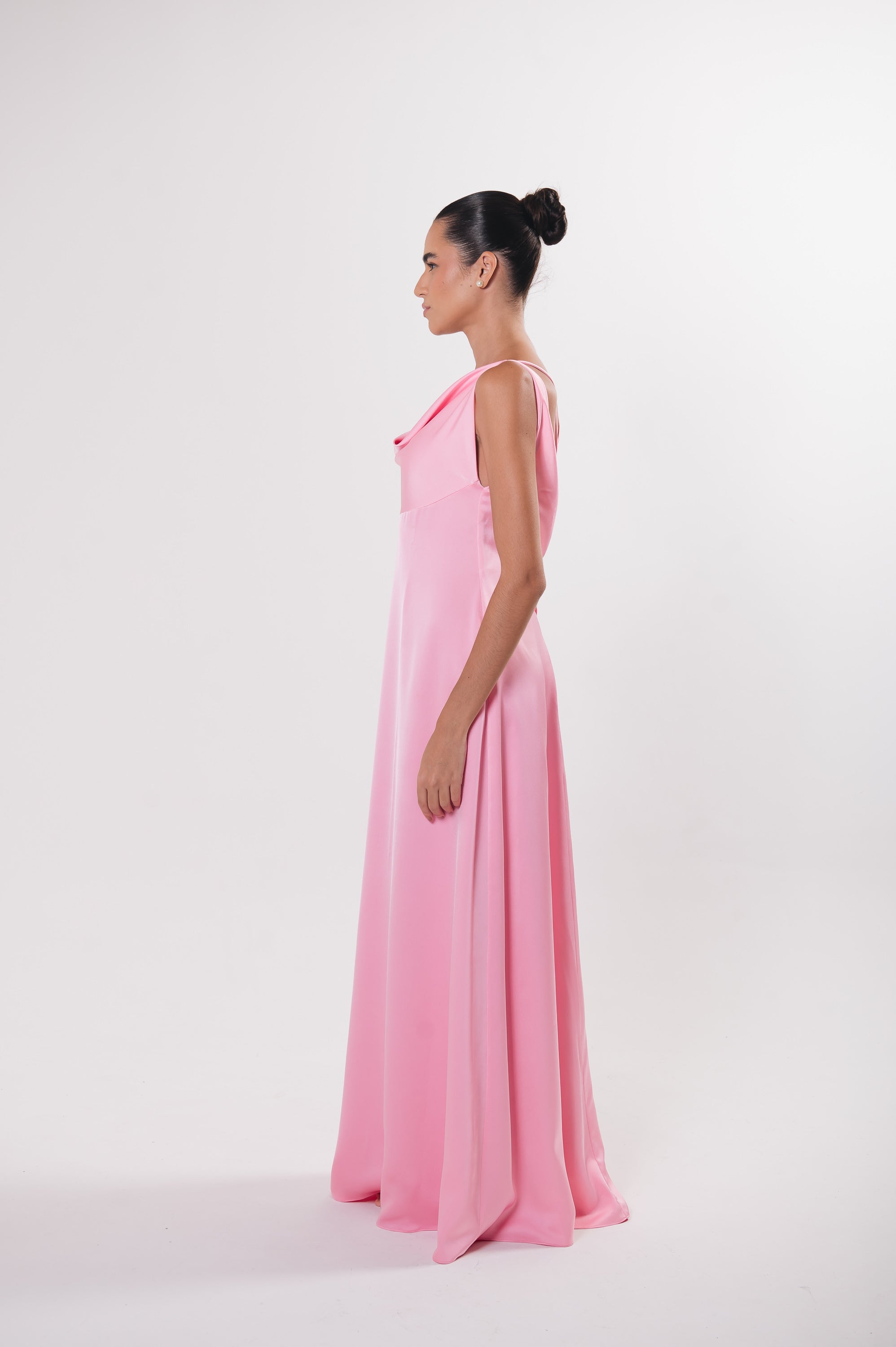Vestido Longo Decote Degagê Júlia Rosa Ällie