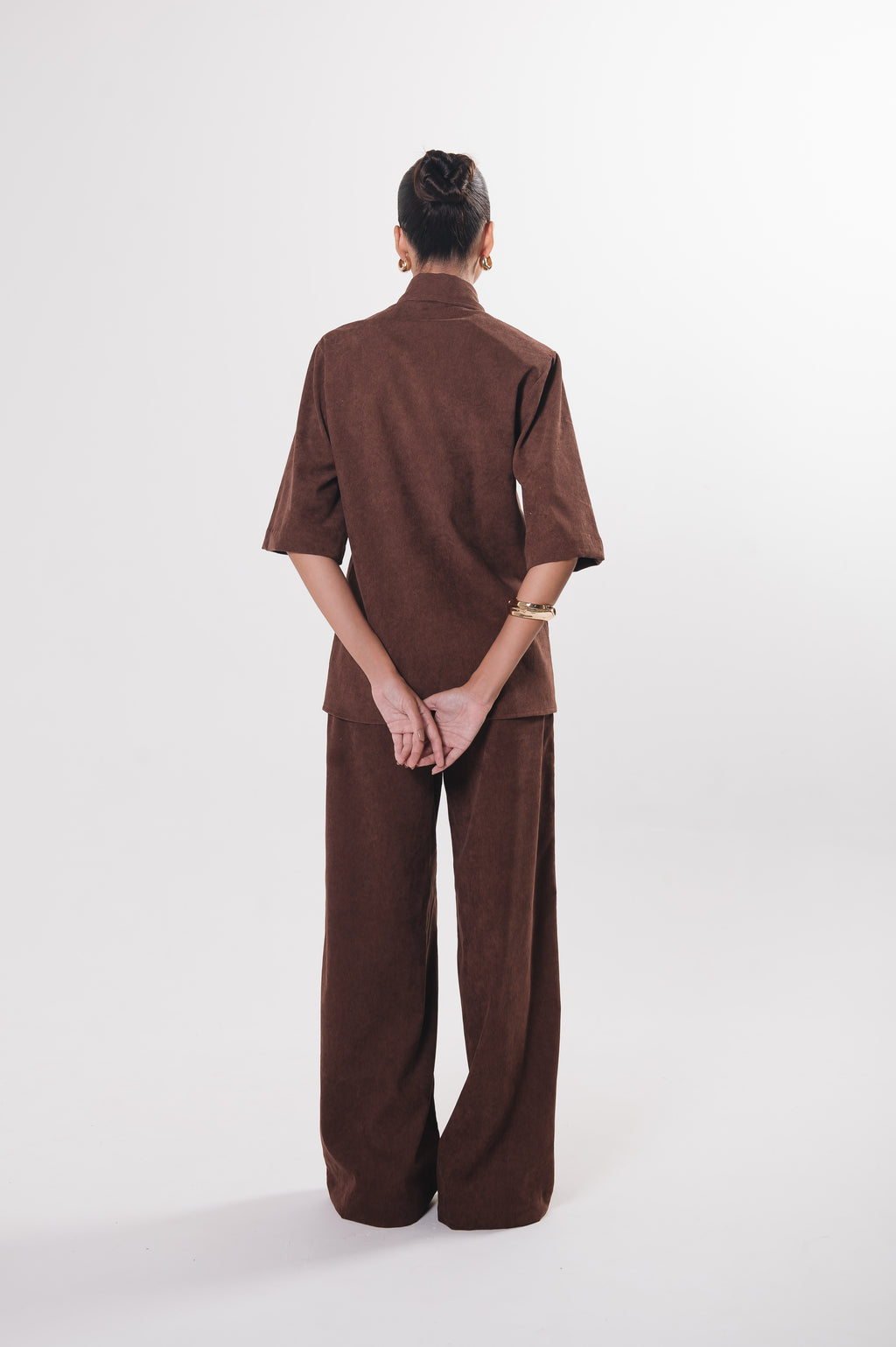 Camisa Veludo Juliana Marrom Ällie