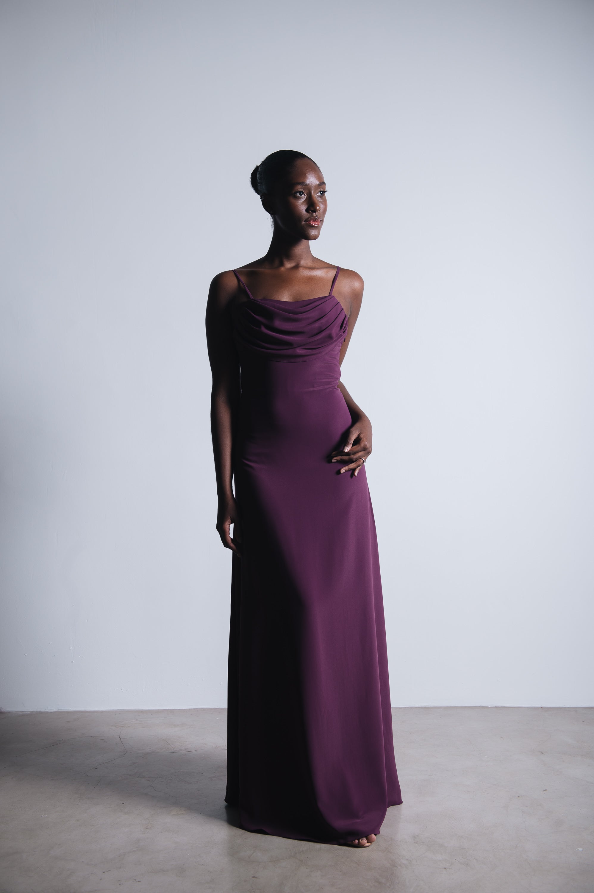 Vestido Longo Fluido Zélia Uva Ällie