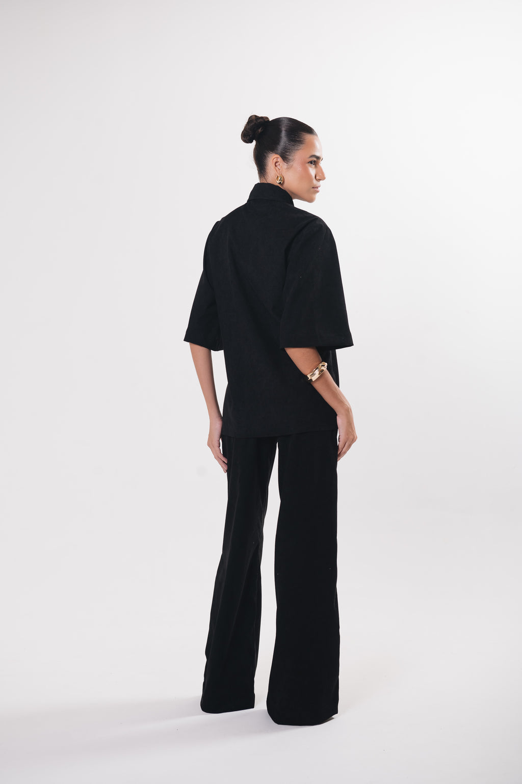 Camisa Veludo Juliana Preta Ällie
