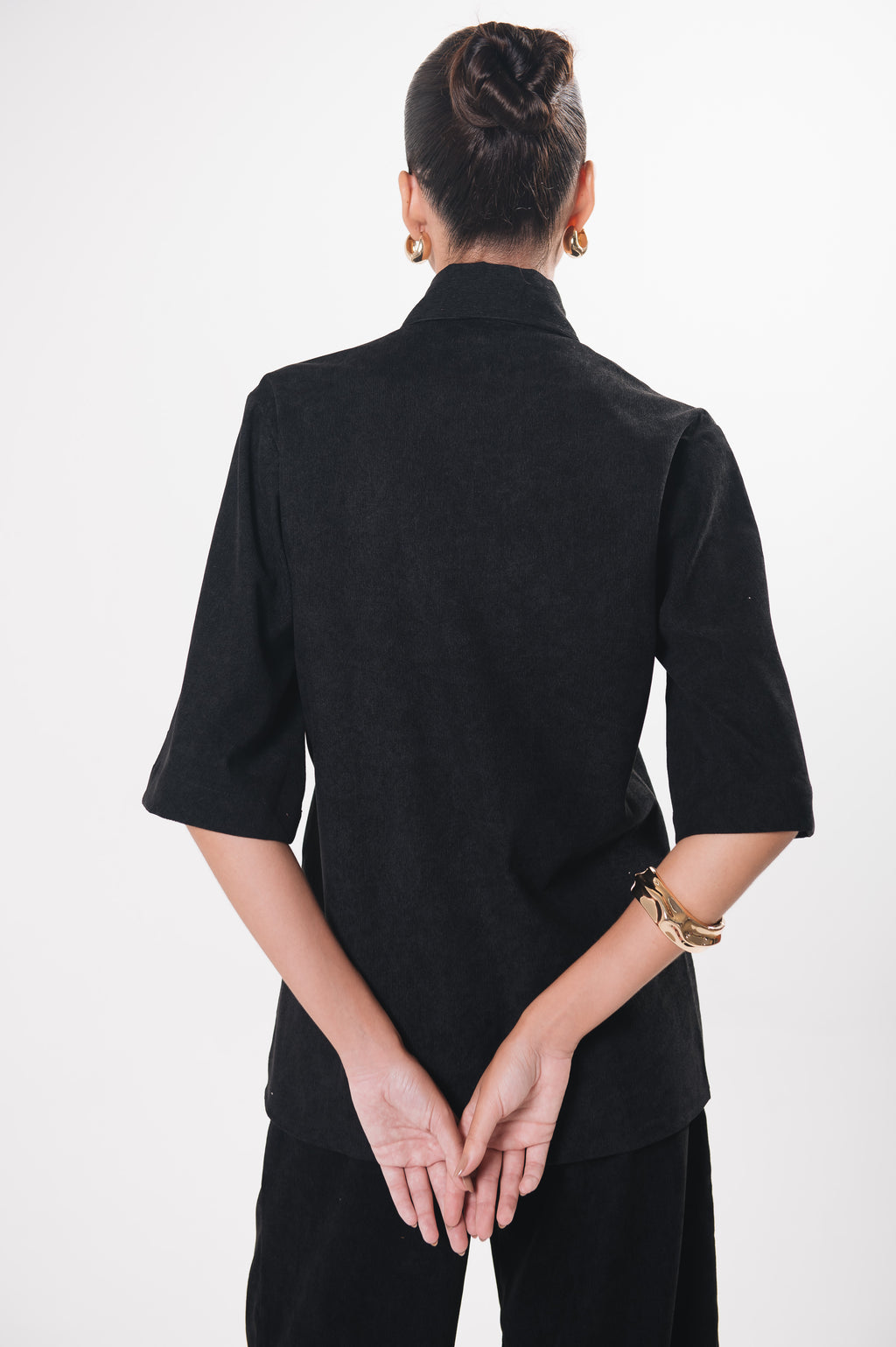 Camisa Veludo Juliana Preta Ällie