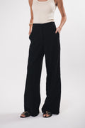 Calça Pantalona Veludo New Safira Preta Ällie