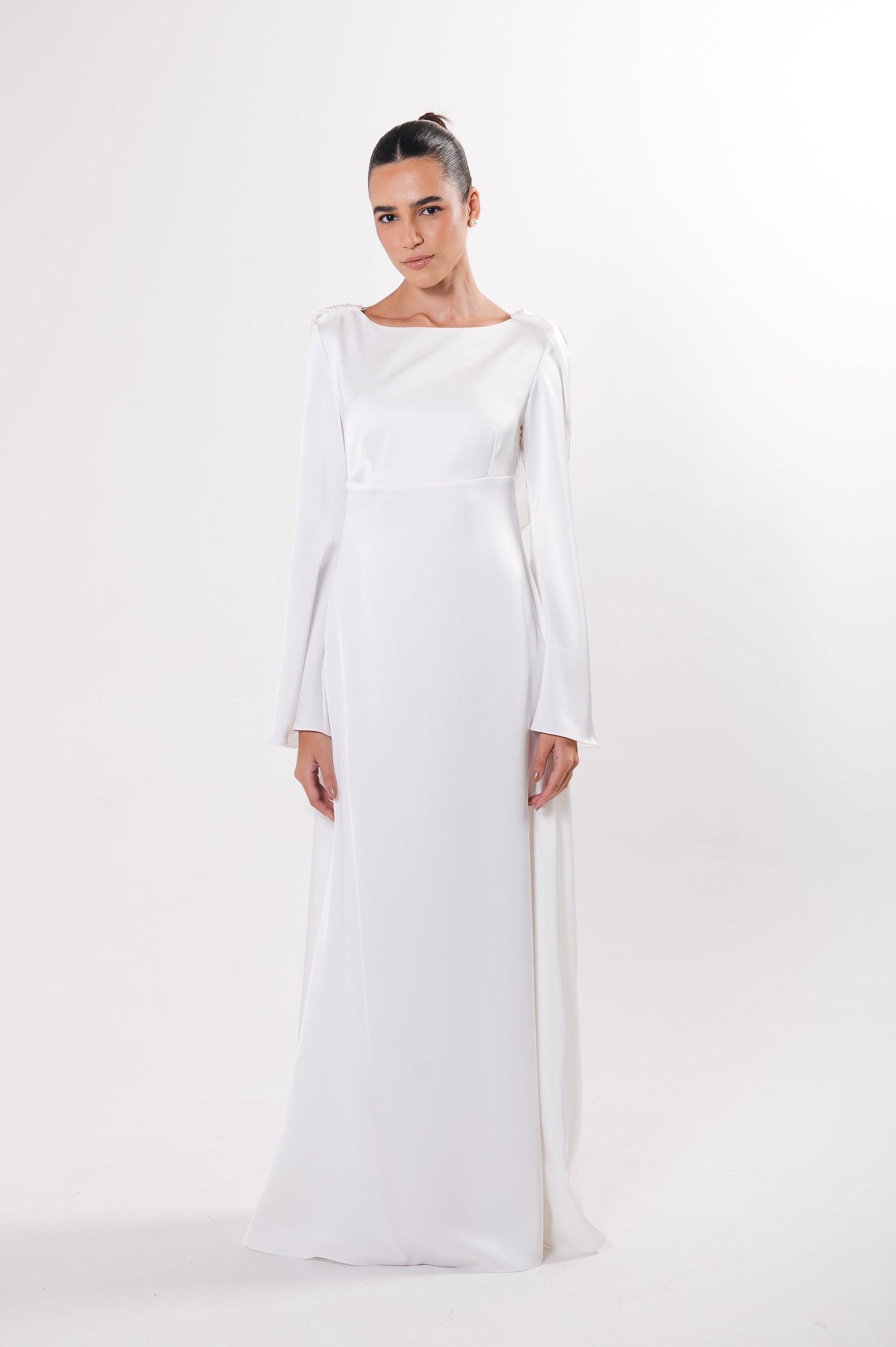 Vestido Manga Longa Alice Off White Ällie