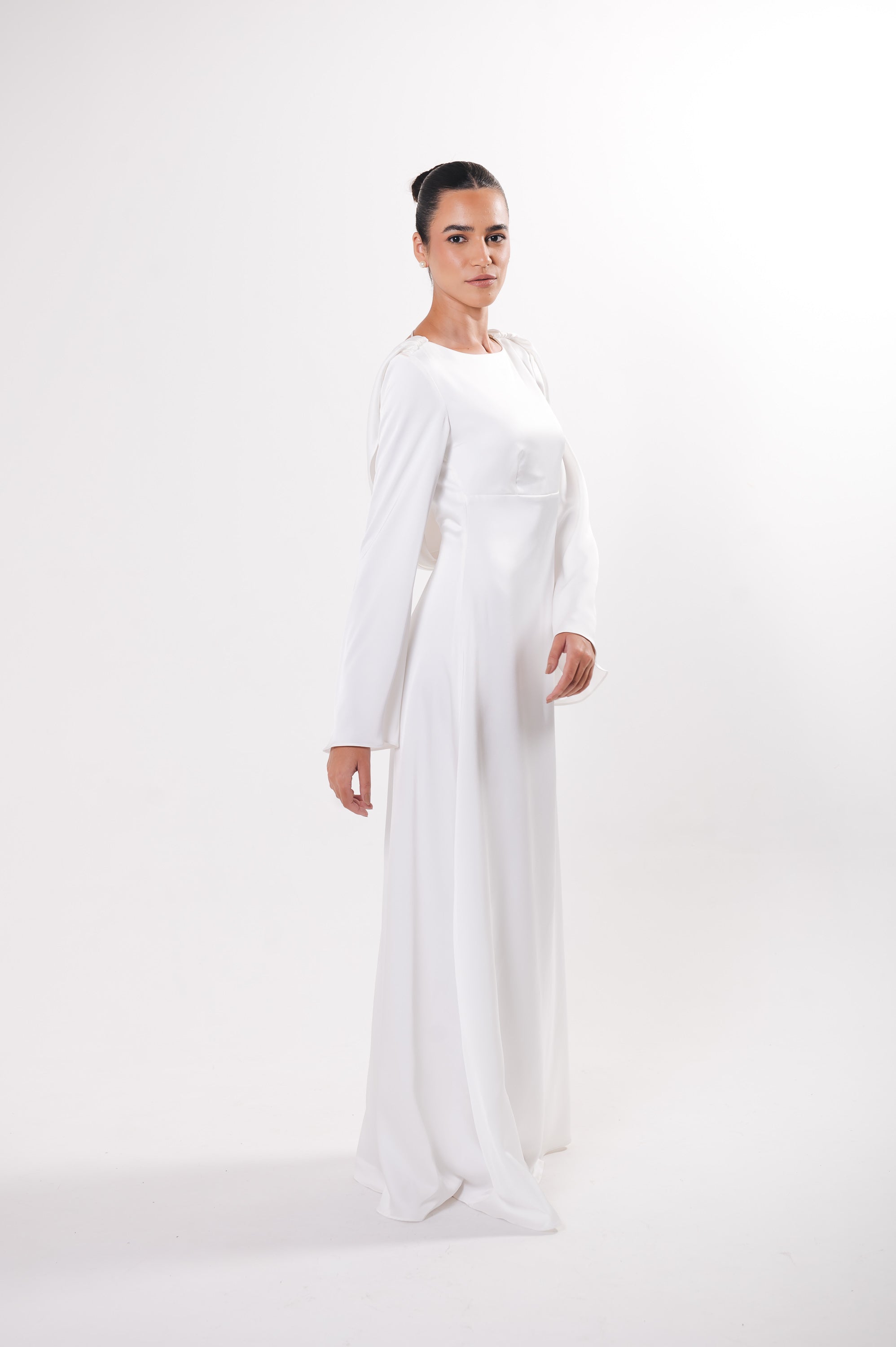 Vestido Manga Longa Alice Off White Ällie