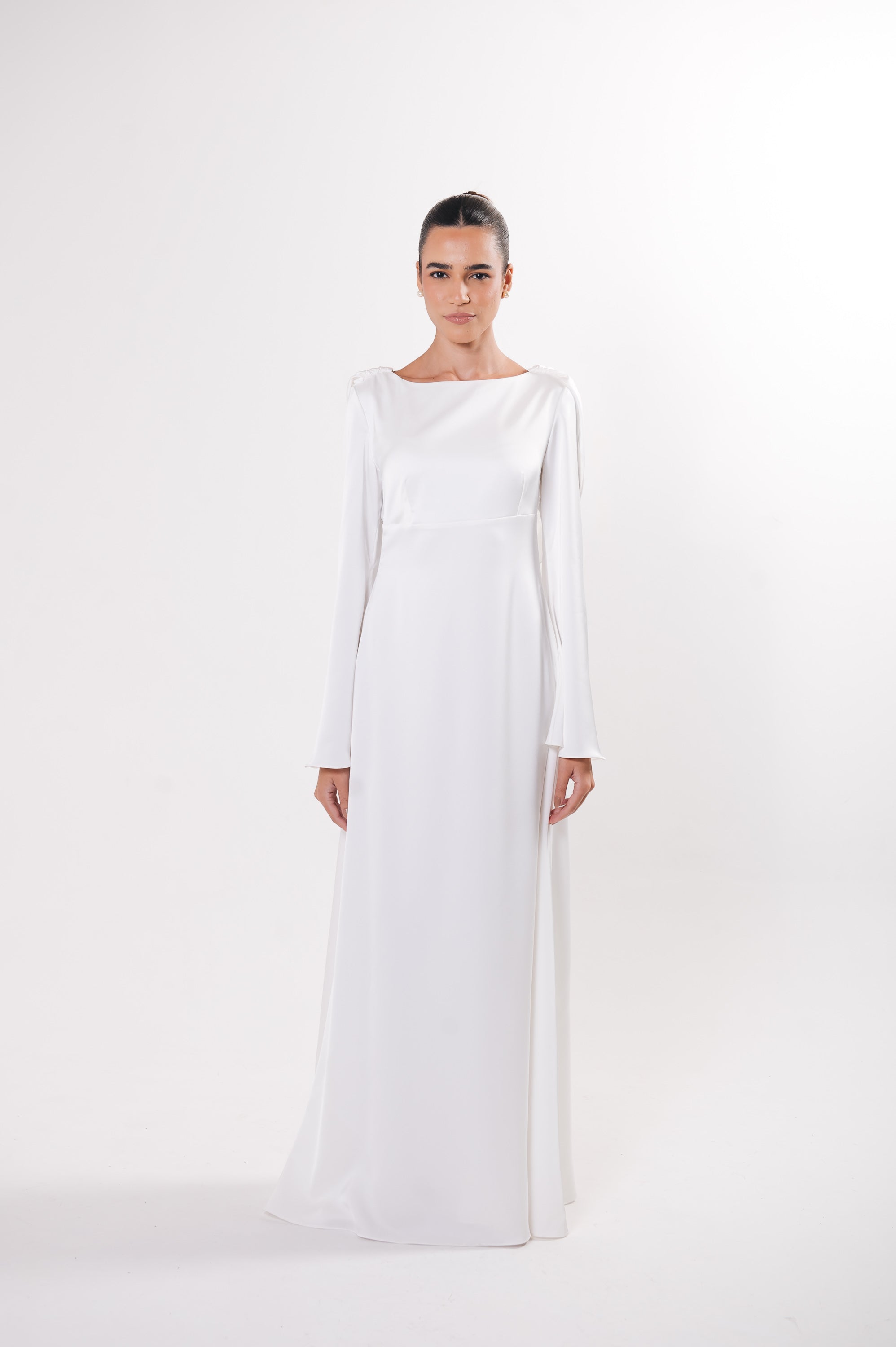Vestido Manga Longa Alice Off White Ällie