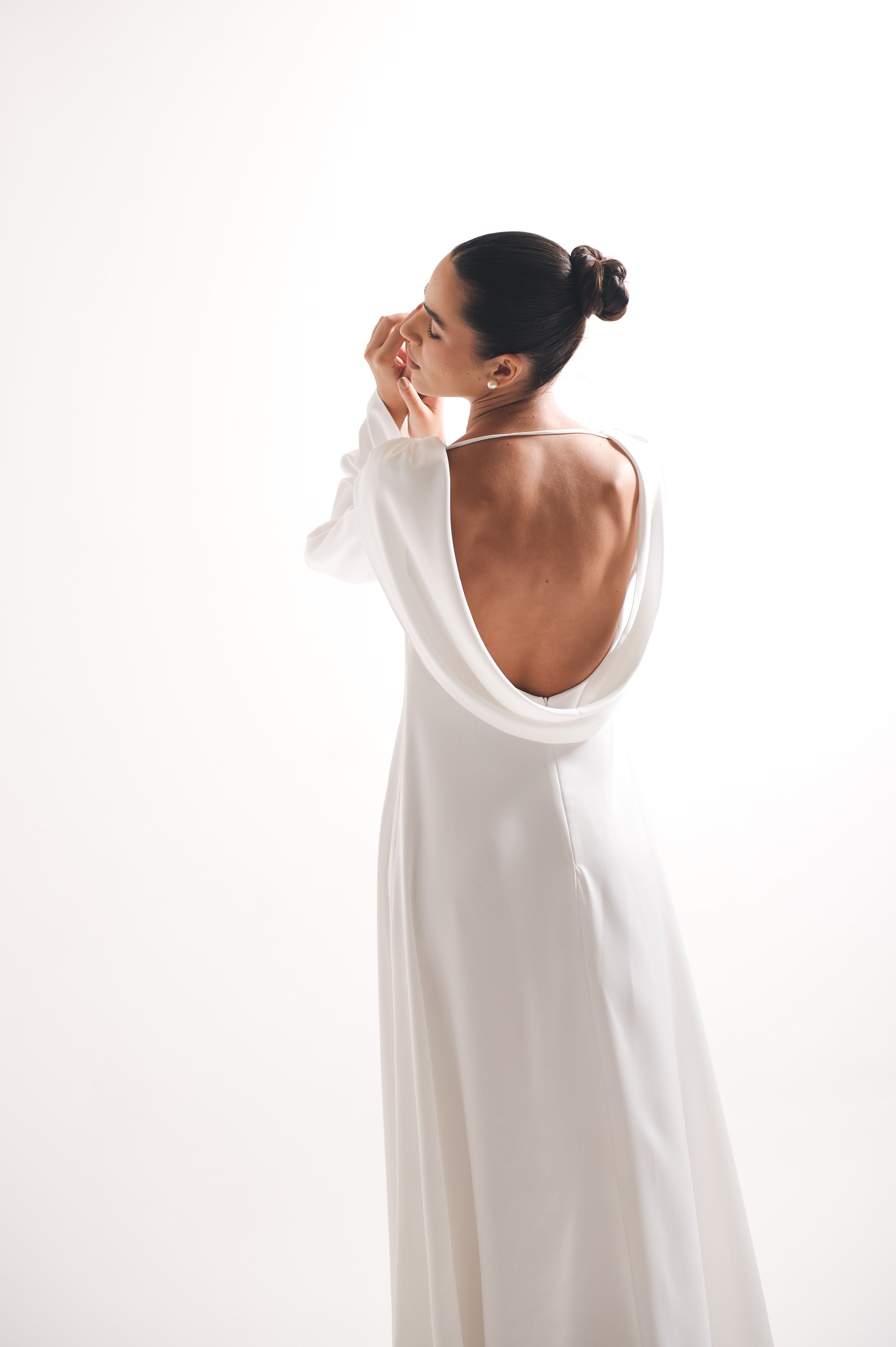 Vestido Manga Longa Alice Off White Ällie
