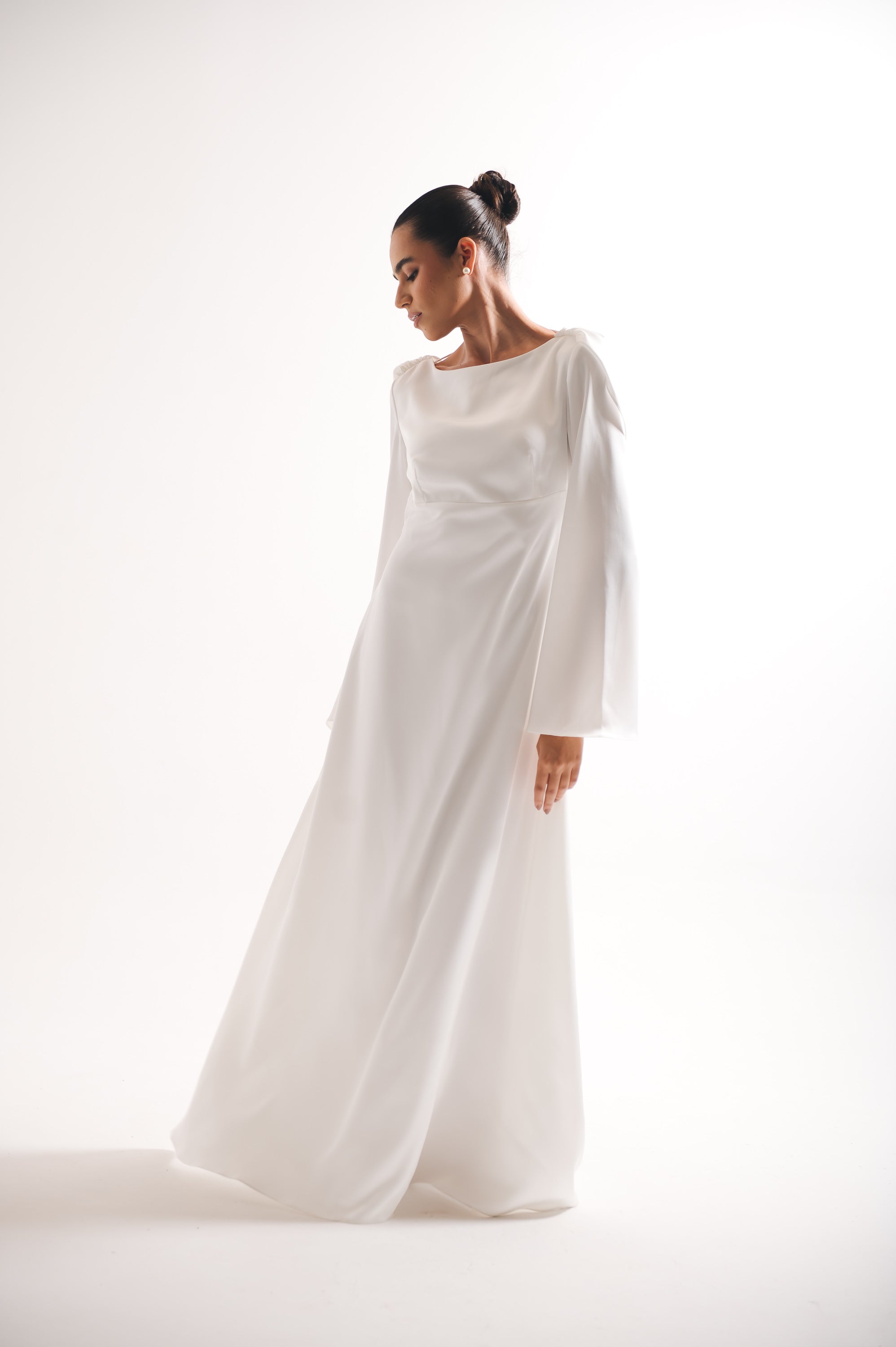 Vestido Manga Longa Alice Off White Ällie