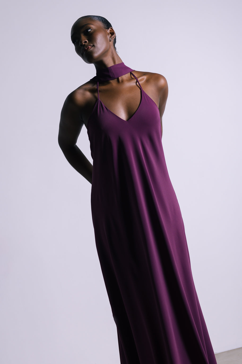 Vestido Longo Alcinha Lorena Uva Ällie
