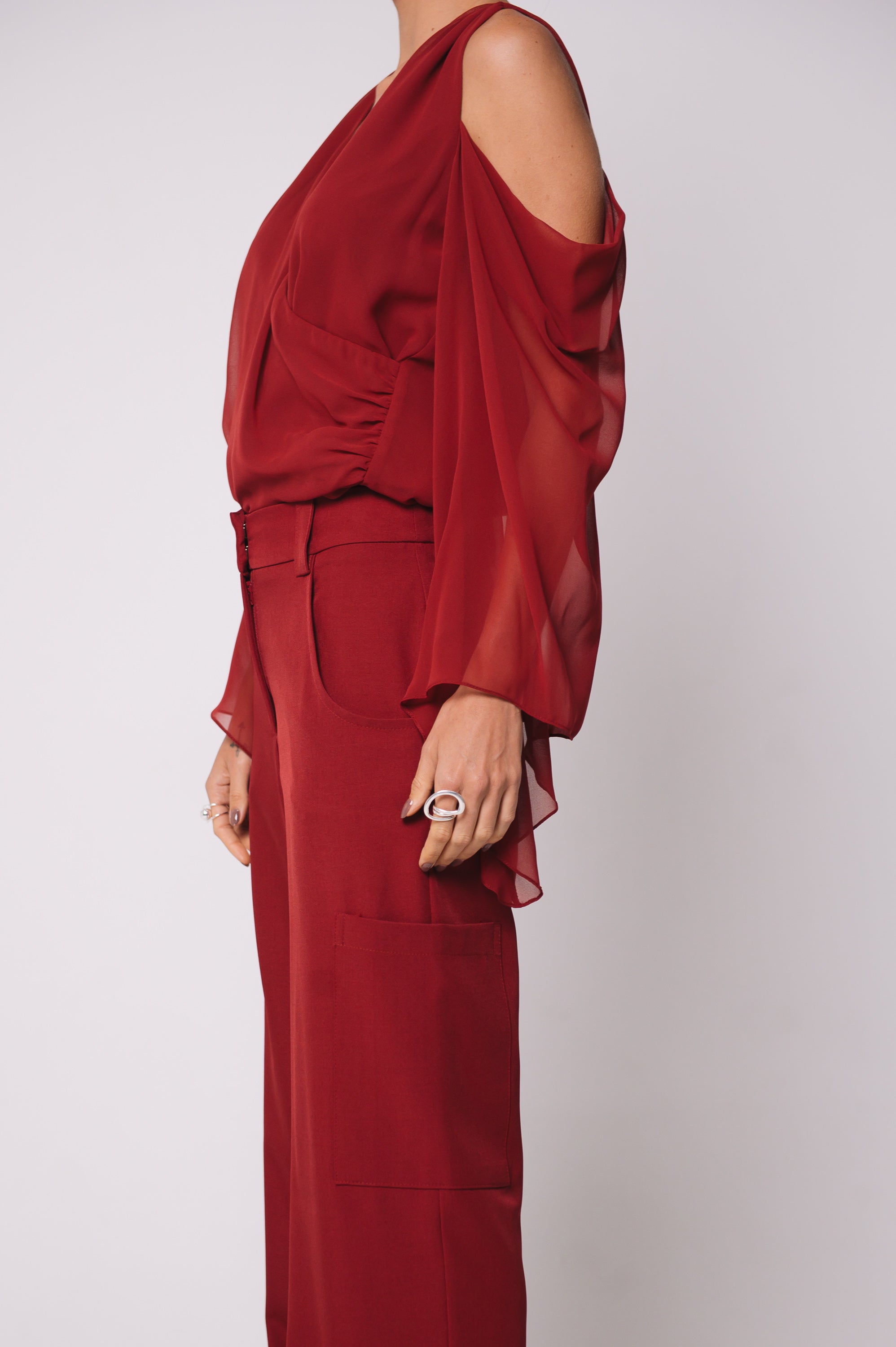 Calça Alfaiataria Geórgia Cereja Ällie