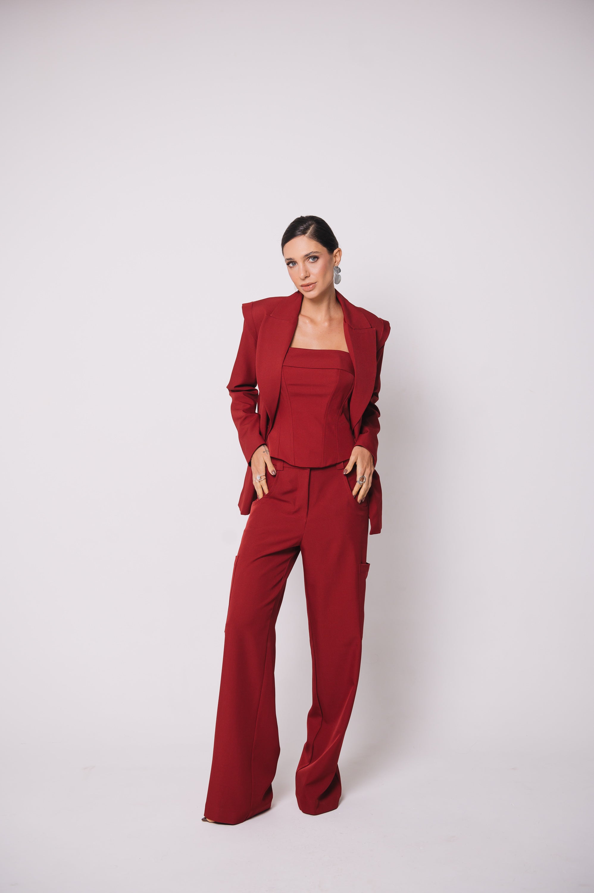 Corselet Alfaiataria Cristal Cereja Ällie