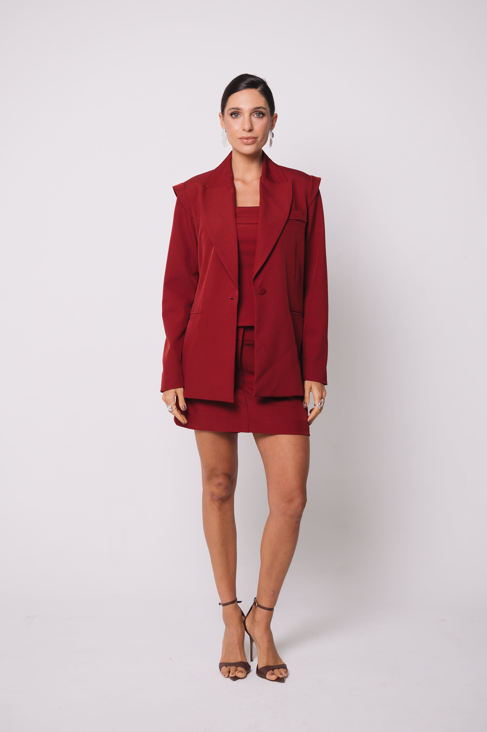 Blazer Alfaiataria Arya Cereja Ällie