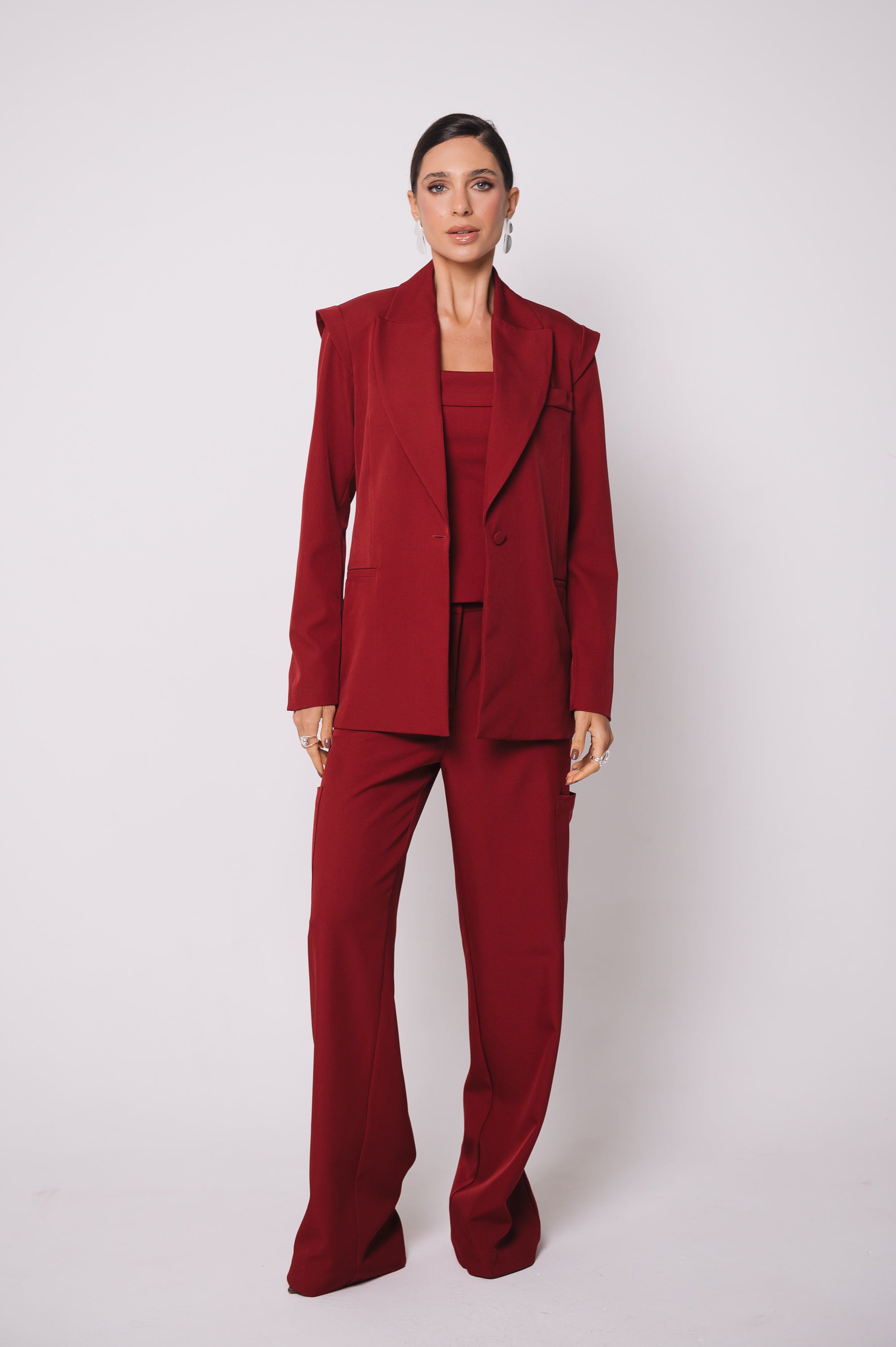 Blazer Alfaiataria Arya Cereja Ällie