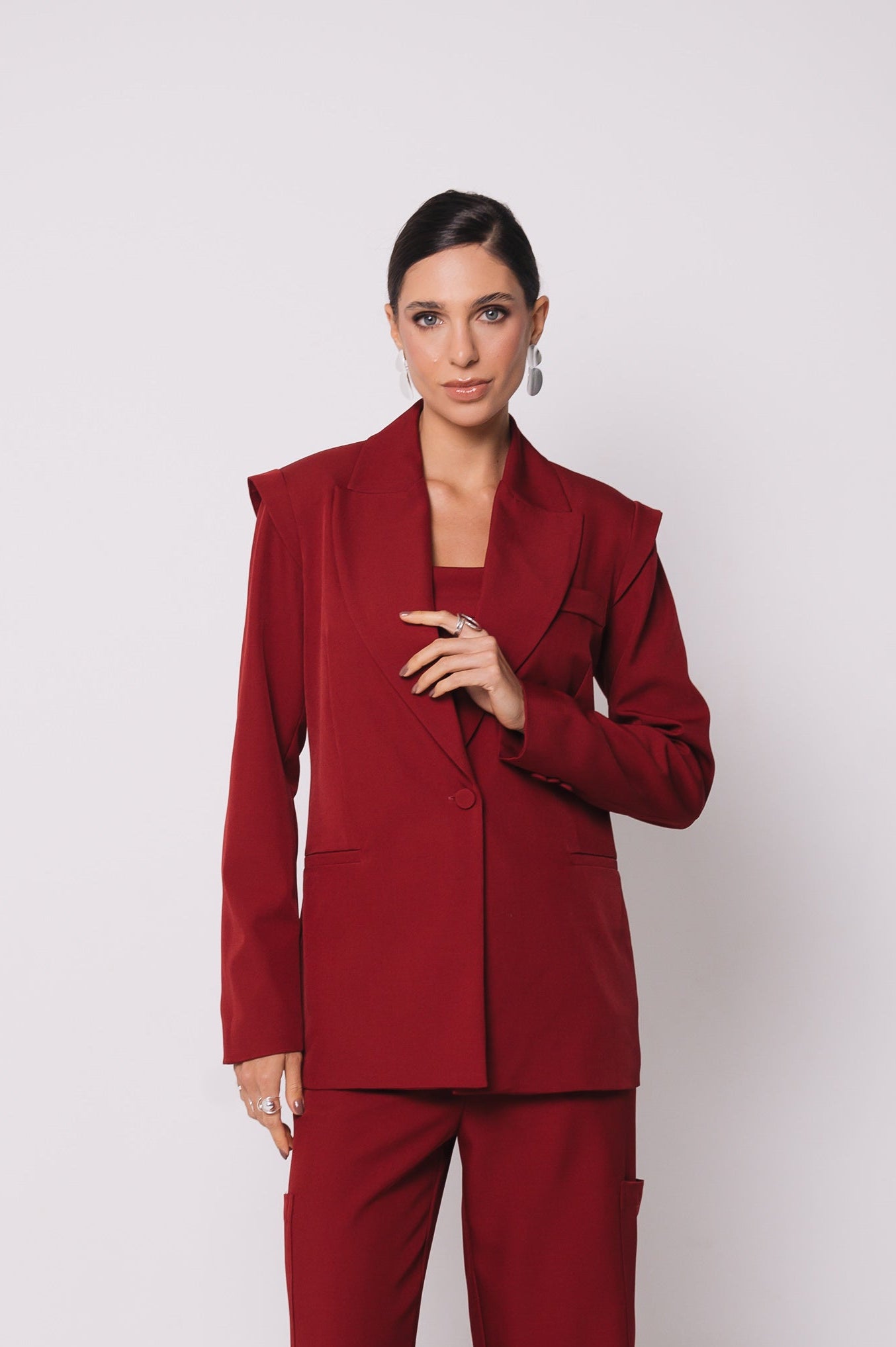 Blazer Alfaiataria Arya Cereja Ällie