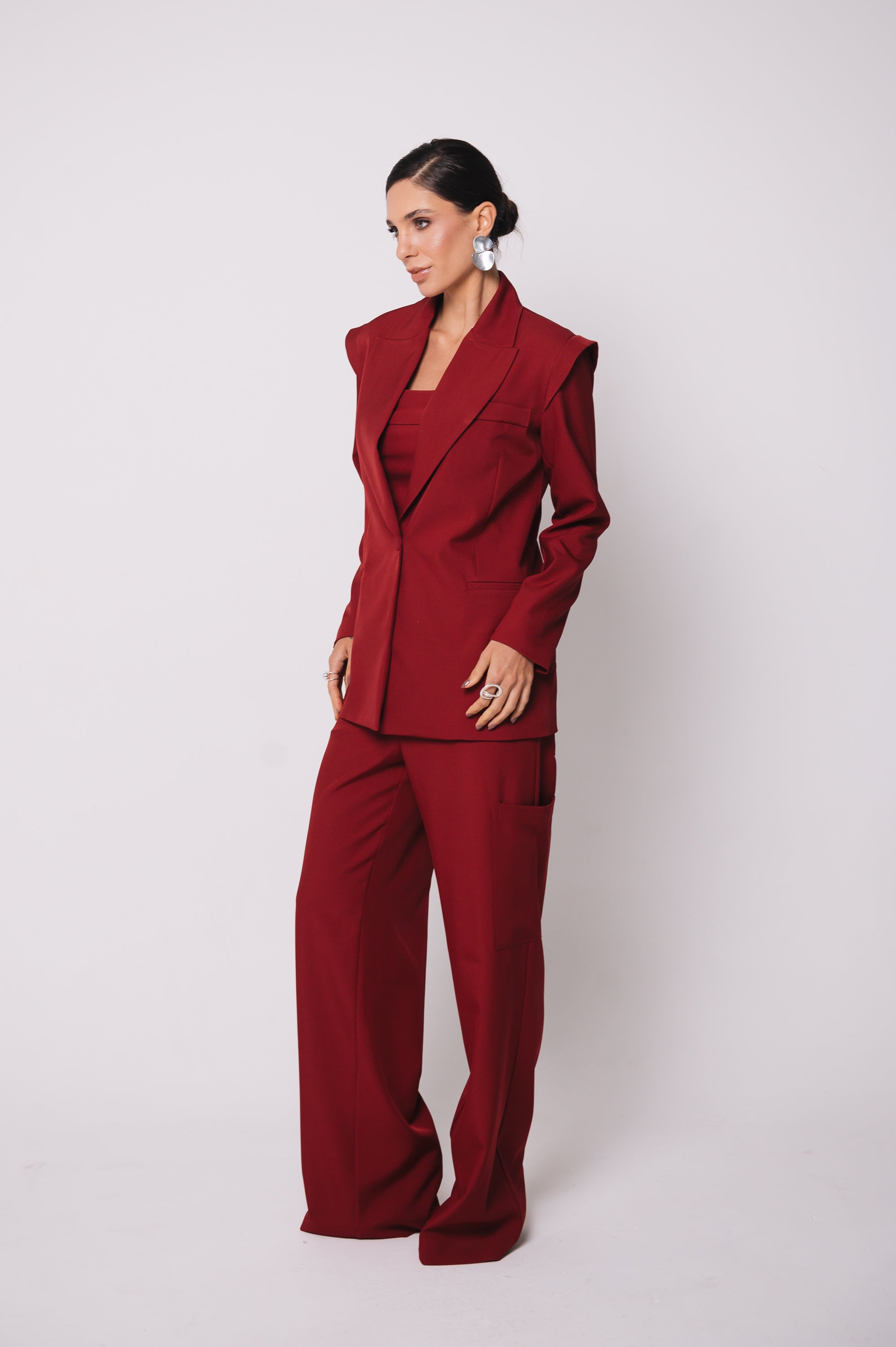 Blazer Alfaiataria Arya Cereja Ällie