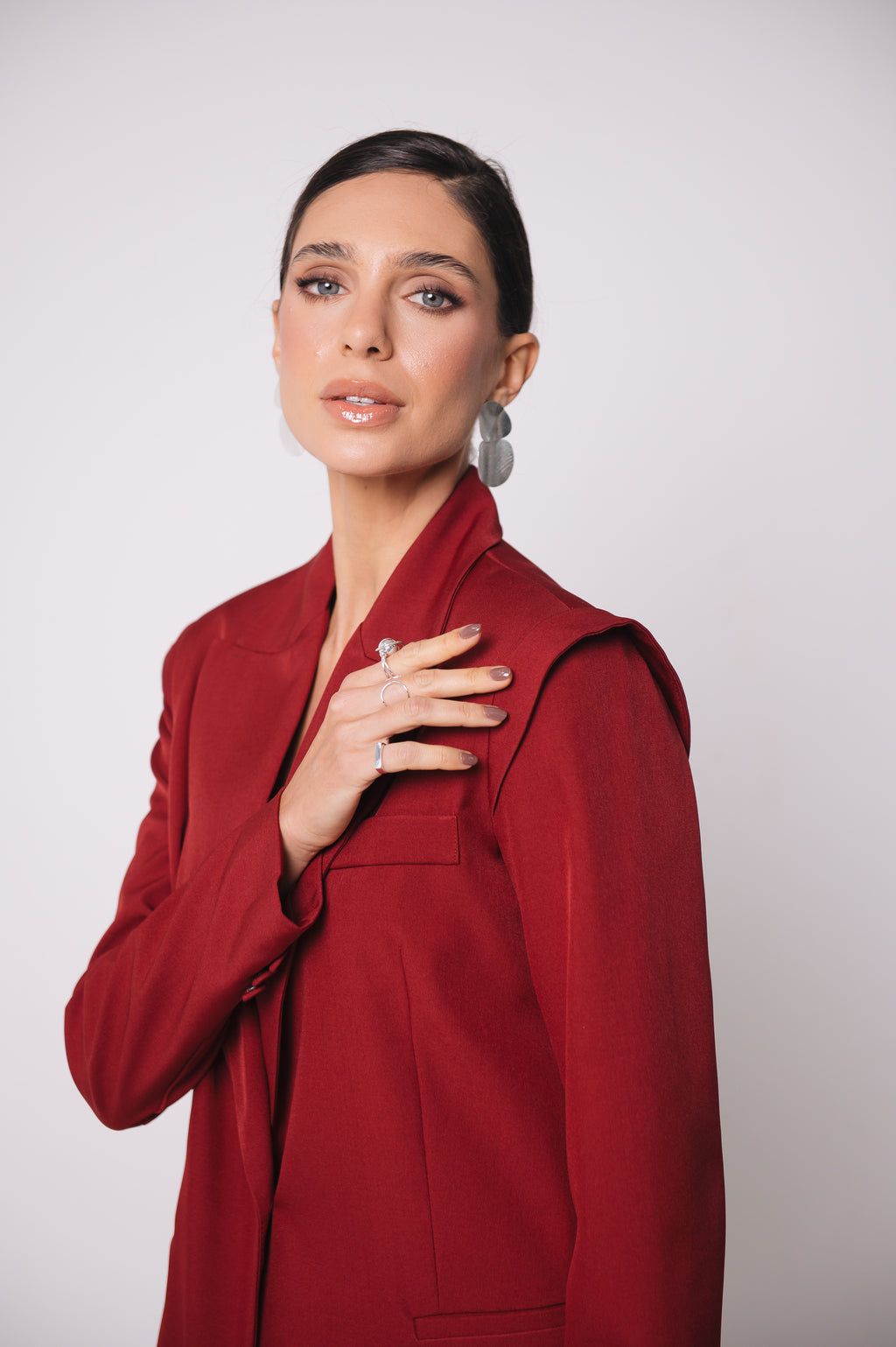 Blazer Alfaiataria Arya Cereja Ällie