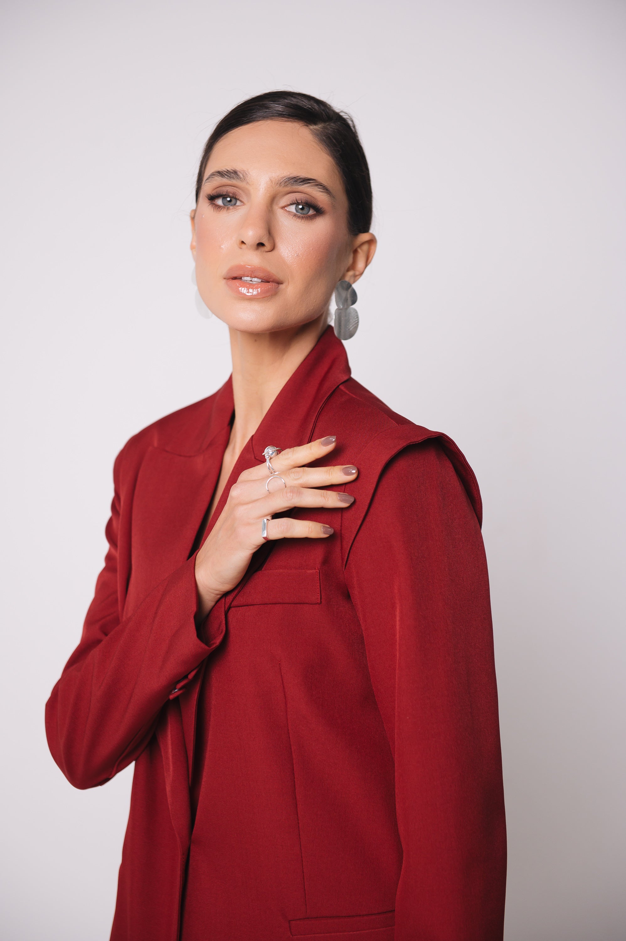 Blazer Alfaiataria Arya Cereja Ällie