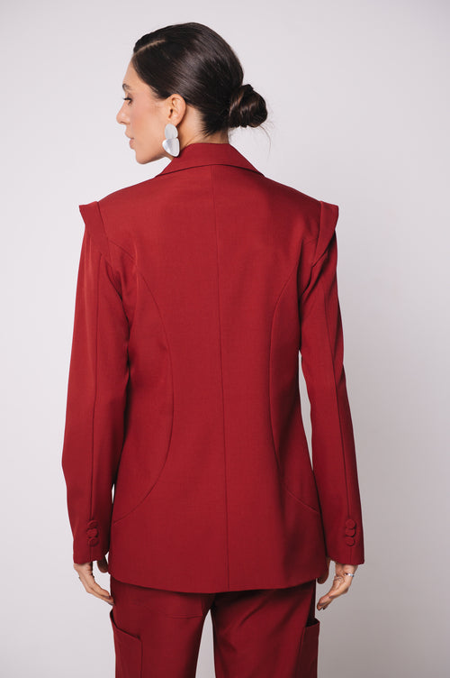 Blazer Alfaiataria Arya Cereja Ällie