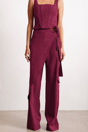 Calça Amarração Taísa Cargo Magenta Ällie