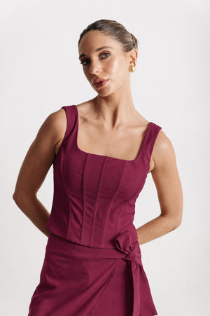 Corselet Alfaiataria Pietra Magenta Ällie