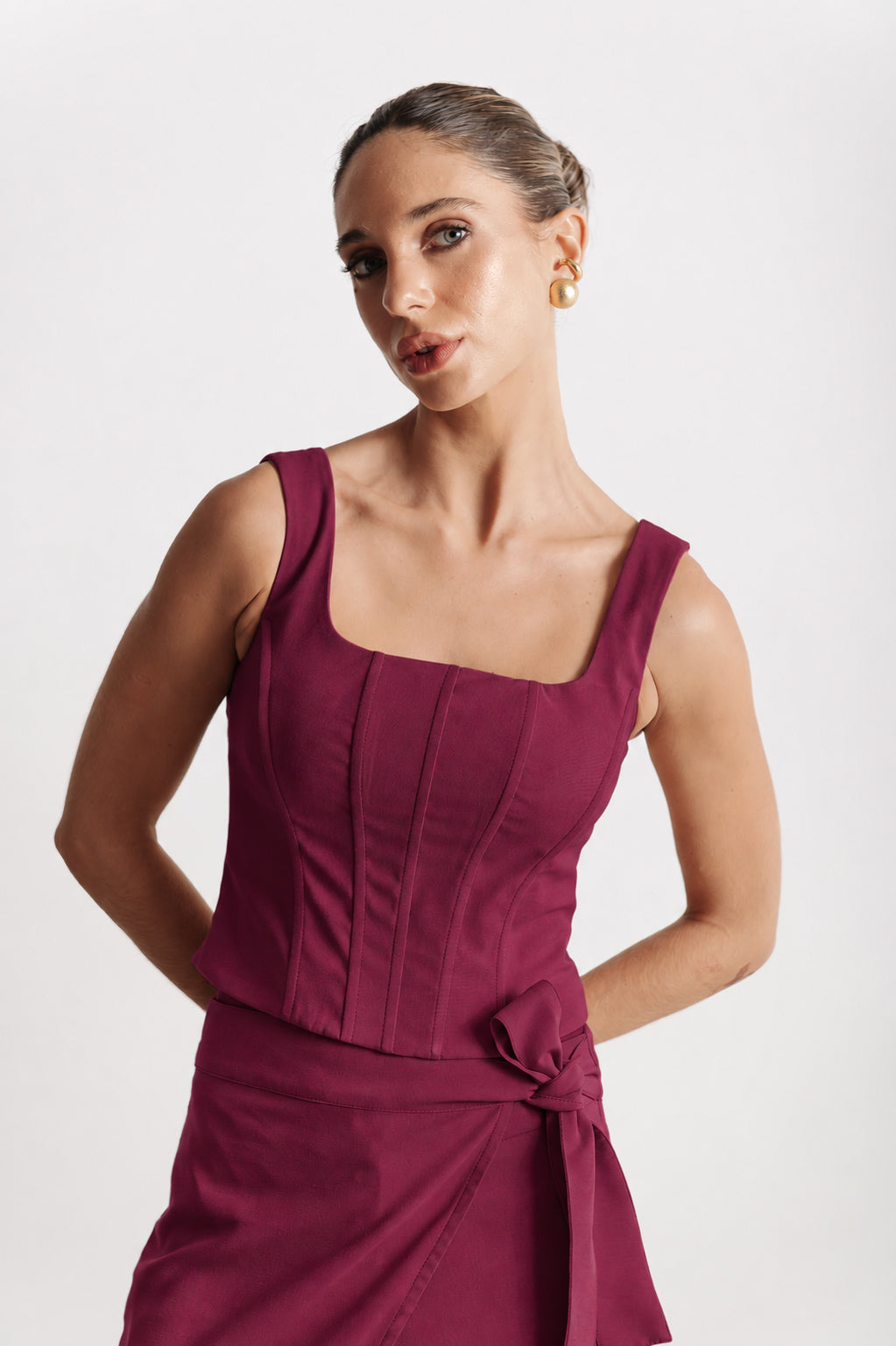 Corselet Alfaiataria Pietra Magenta Ällie