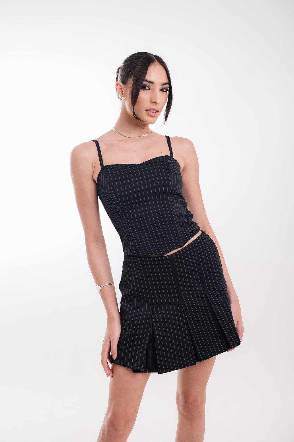 Short Saia Risca de Giz Anina Preto Ällie