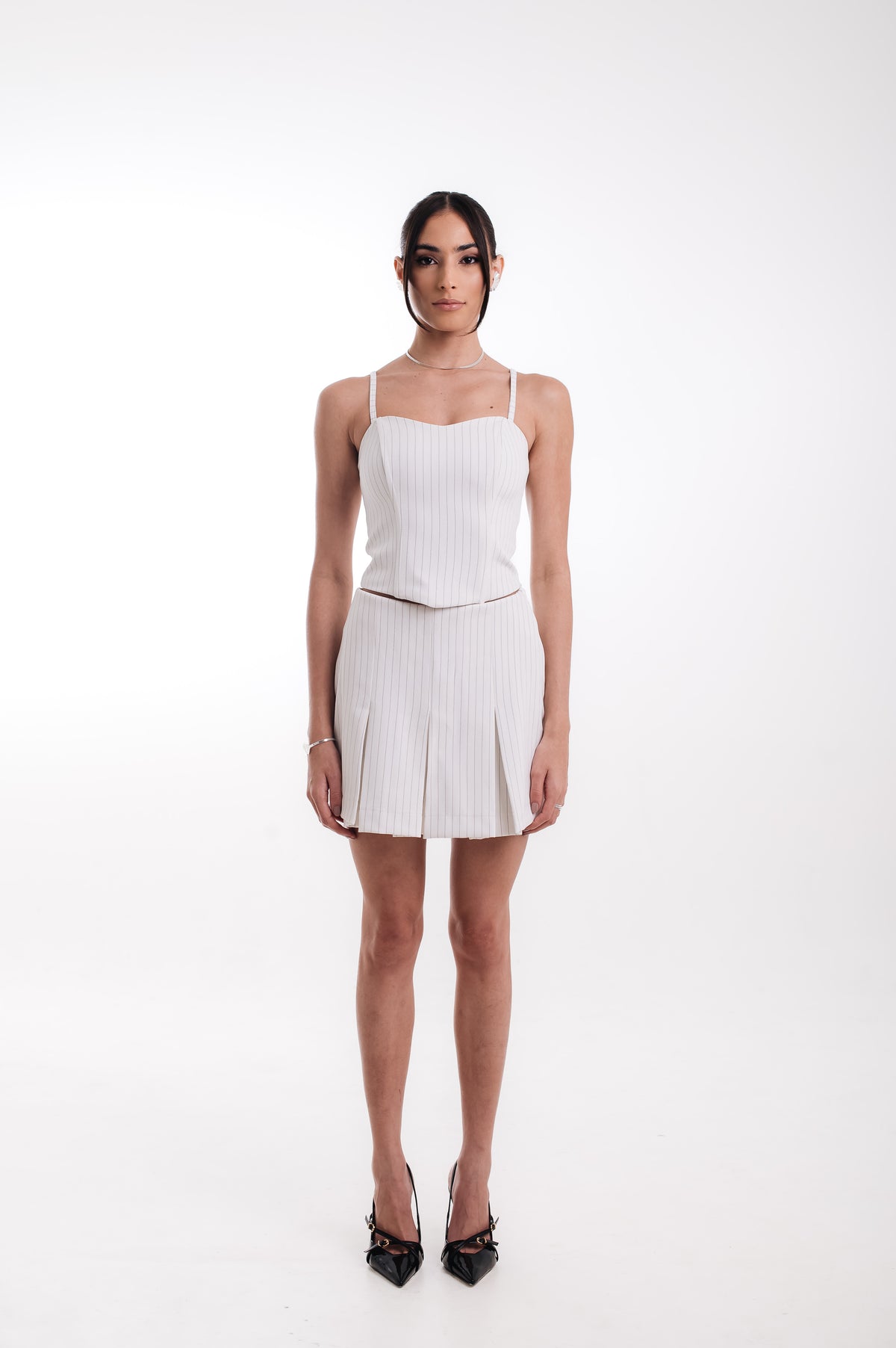 Short Saia Risca de Giz Anina Off White Ällie