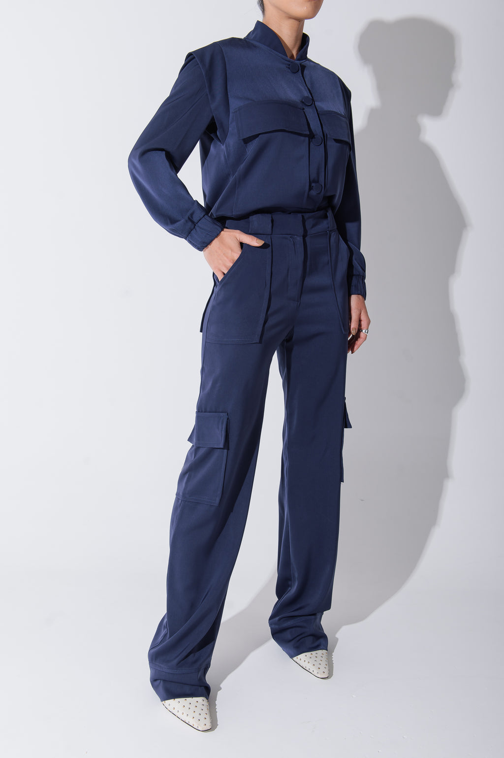 Jaqueta Bomber Alfaiataria Carol Azul Marinho Saphir