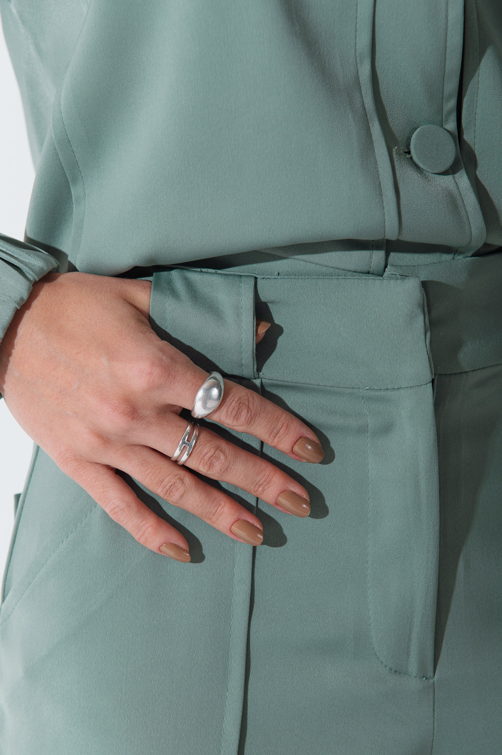 Jaqueta Bomber Alfaiataria Carol Verde Menta Saphir