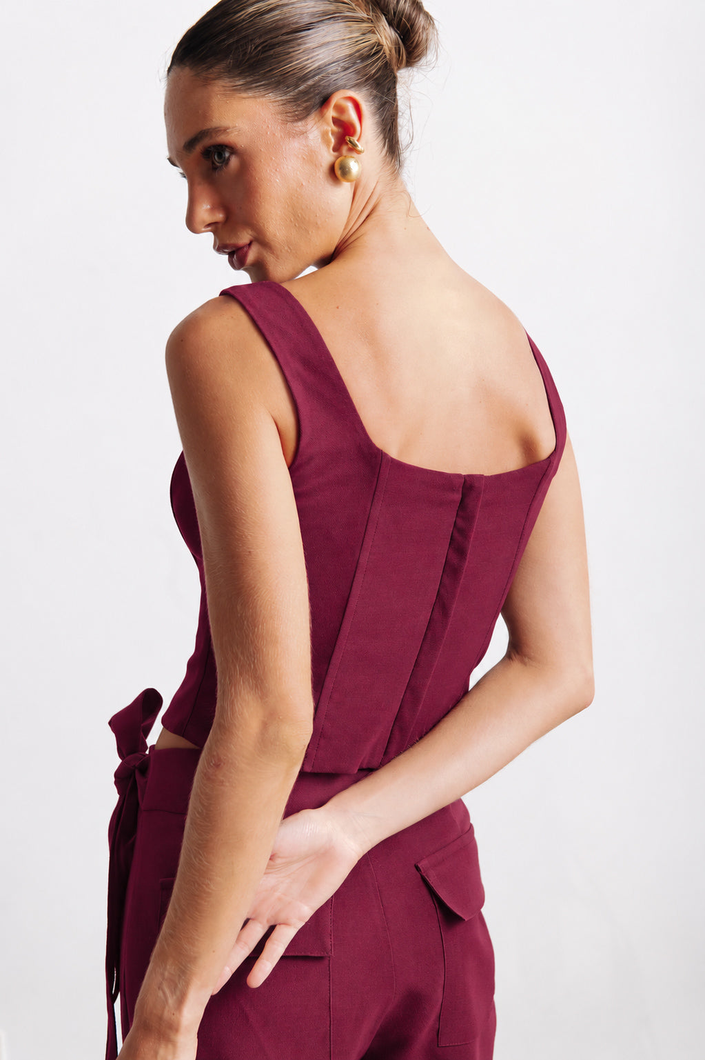 Corselet Alfaiataria Pietra Magenta Ällie