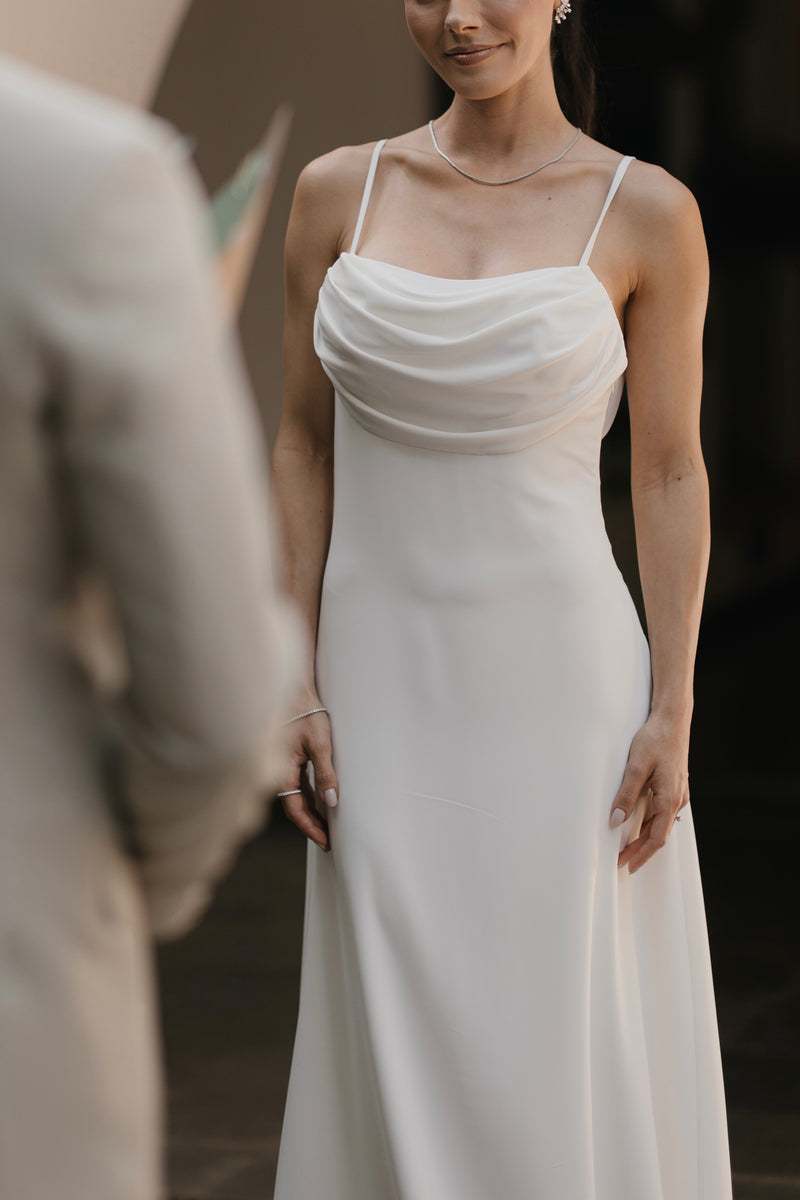 Vestido Longo Fluido Zélia Off White Ällie - foto adicional 2