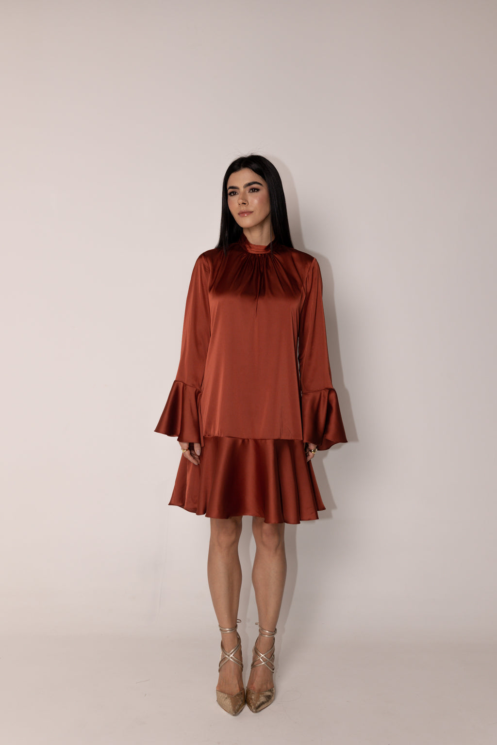Vestido Bata Paula Cobre Saphir