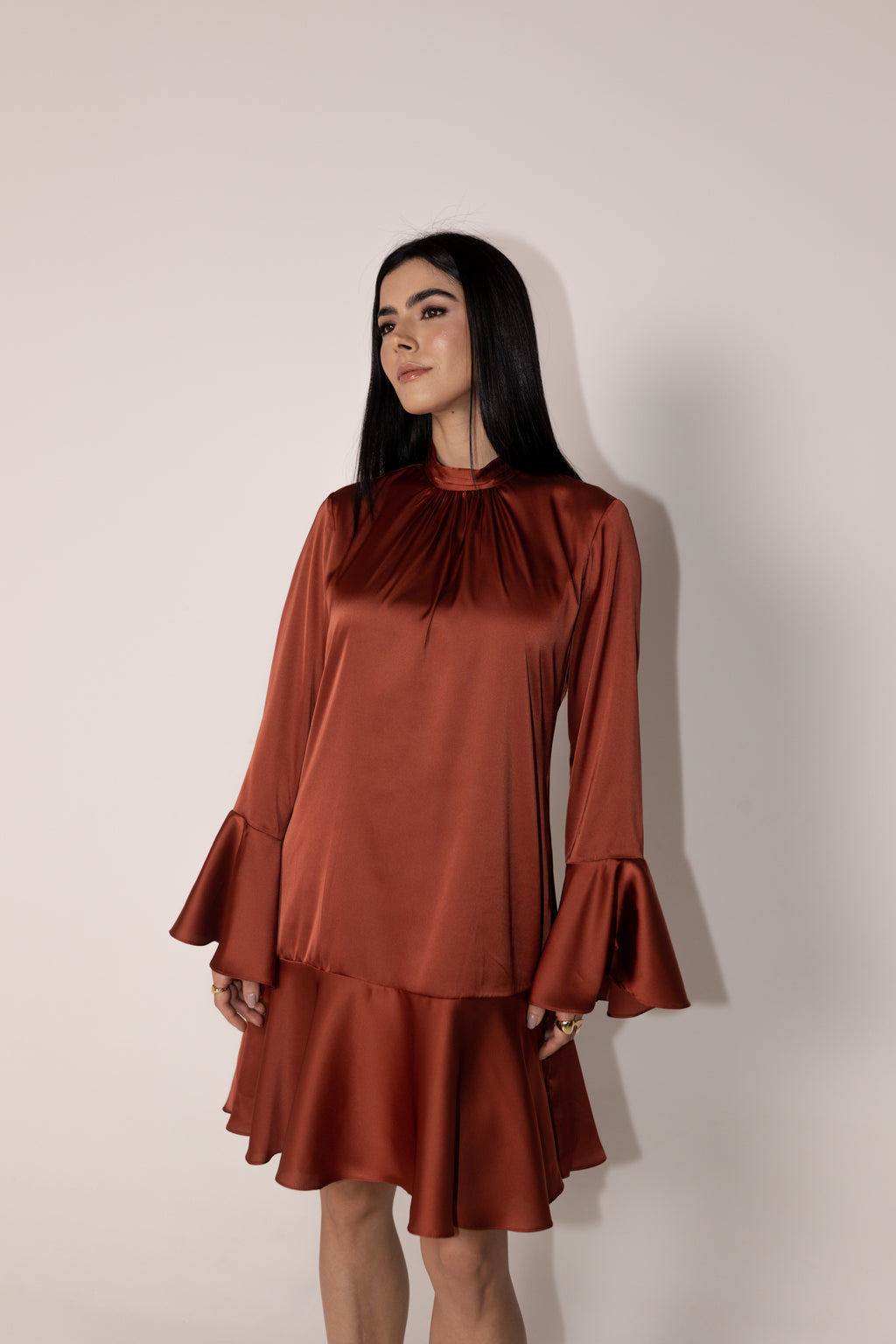 Vestido Bata Paula Cobre Saphir