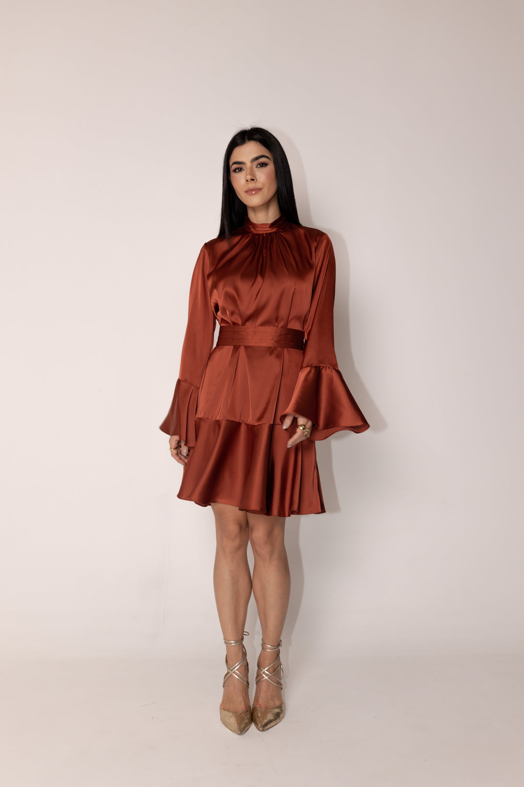 Vestido Bata Paula Cobre Saphir