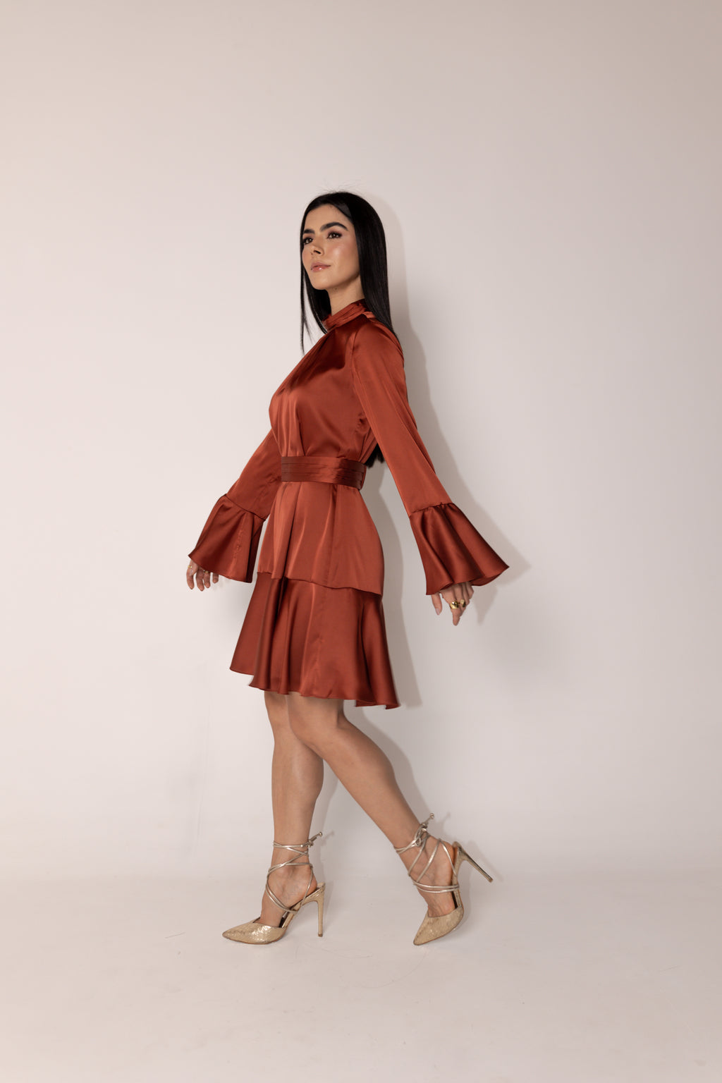 Vestido Bata Paula Cobre Saphir