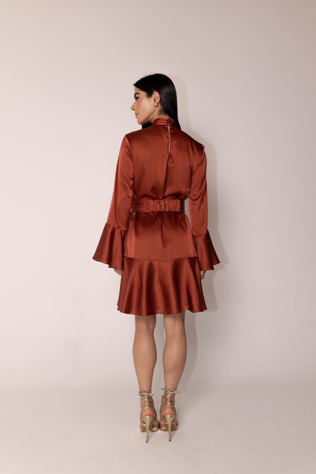 Vestido Bata Paula Cobre Saphir