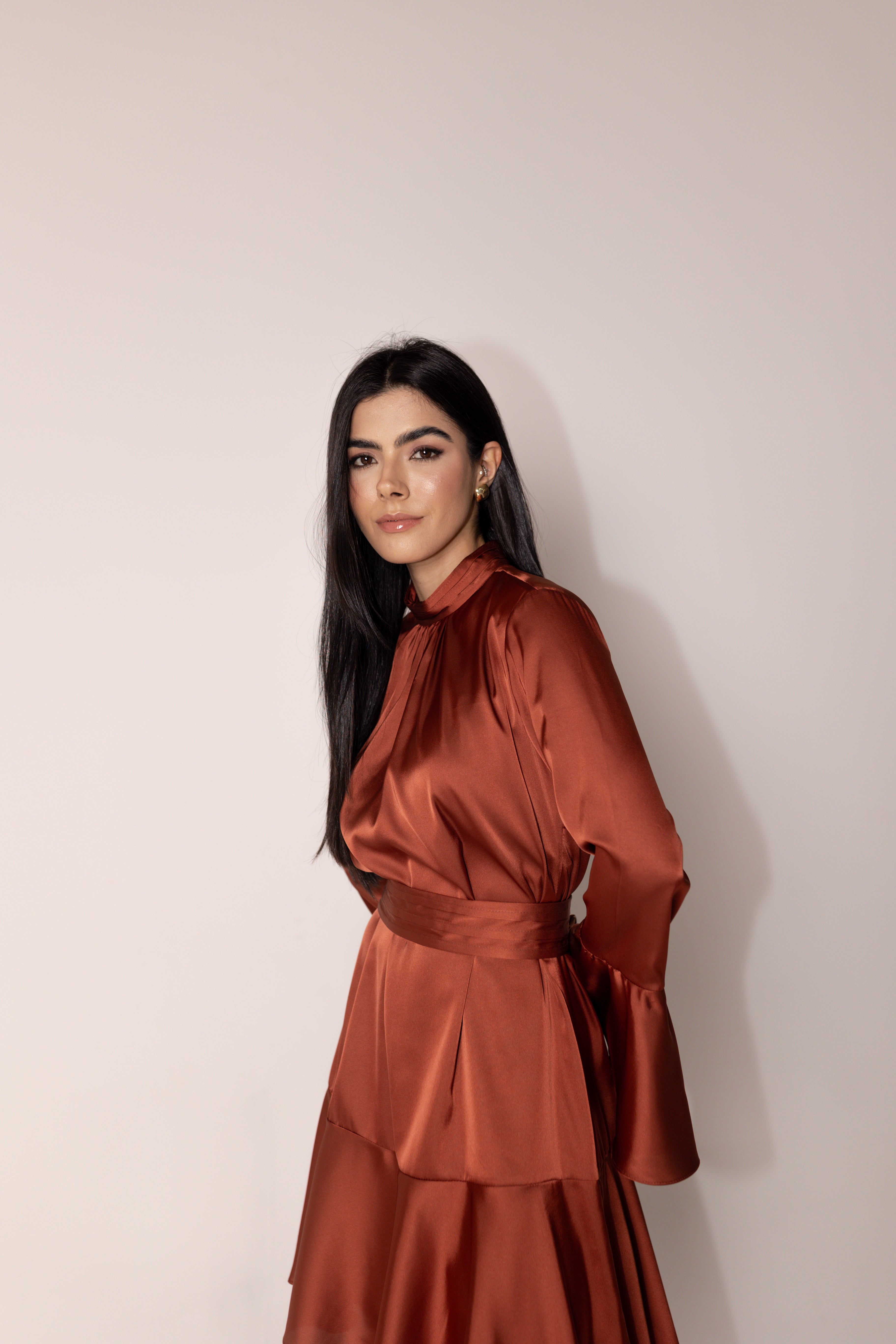 Vestido Bata Paula Cobre Saphir