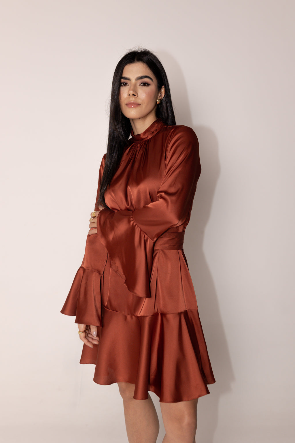 Vestido Bata Paula Cobre Saphir