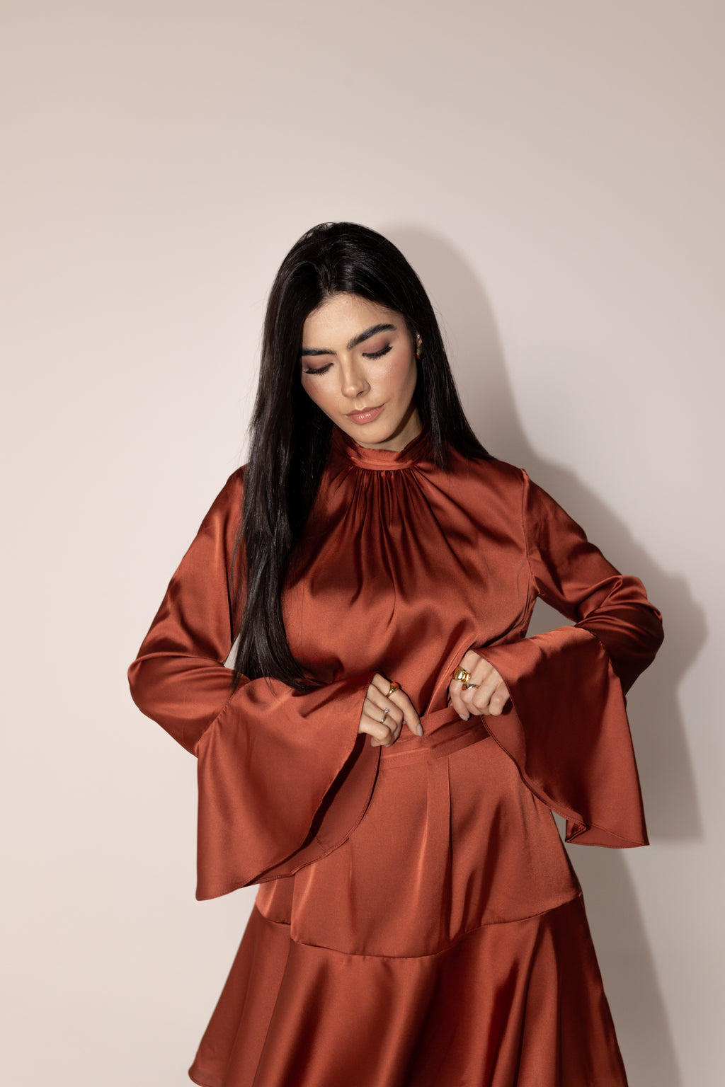 Vestido Bata Paula Cobre Saphir