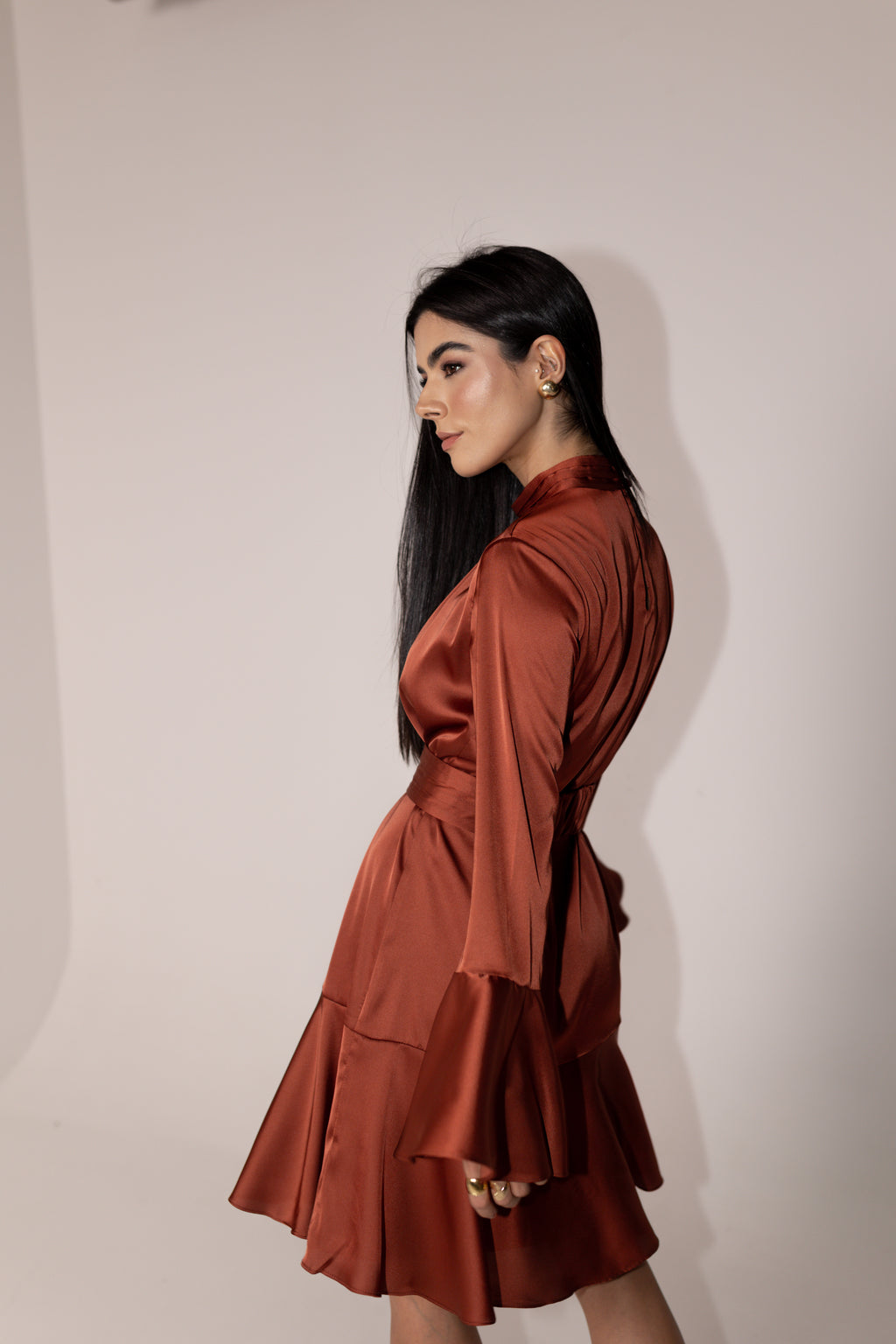 Vestido Bata Paula Cobre Saphir
