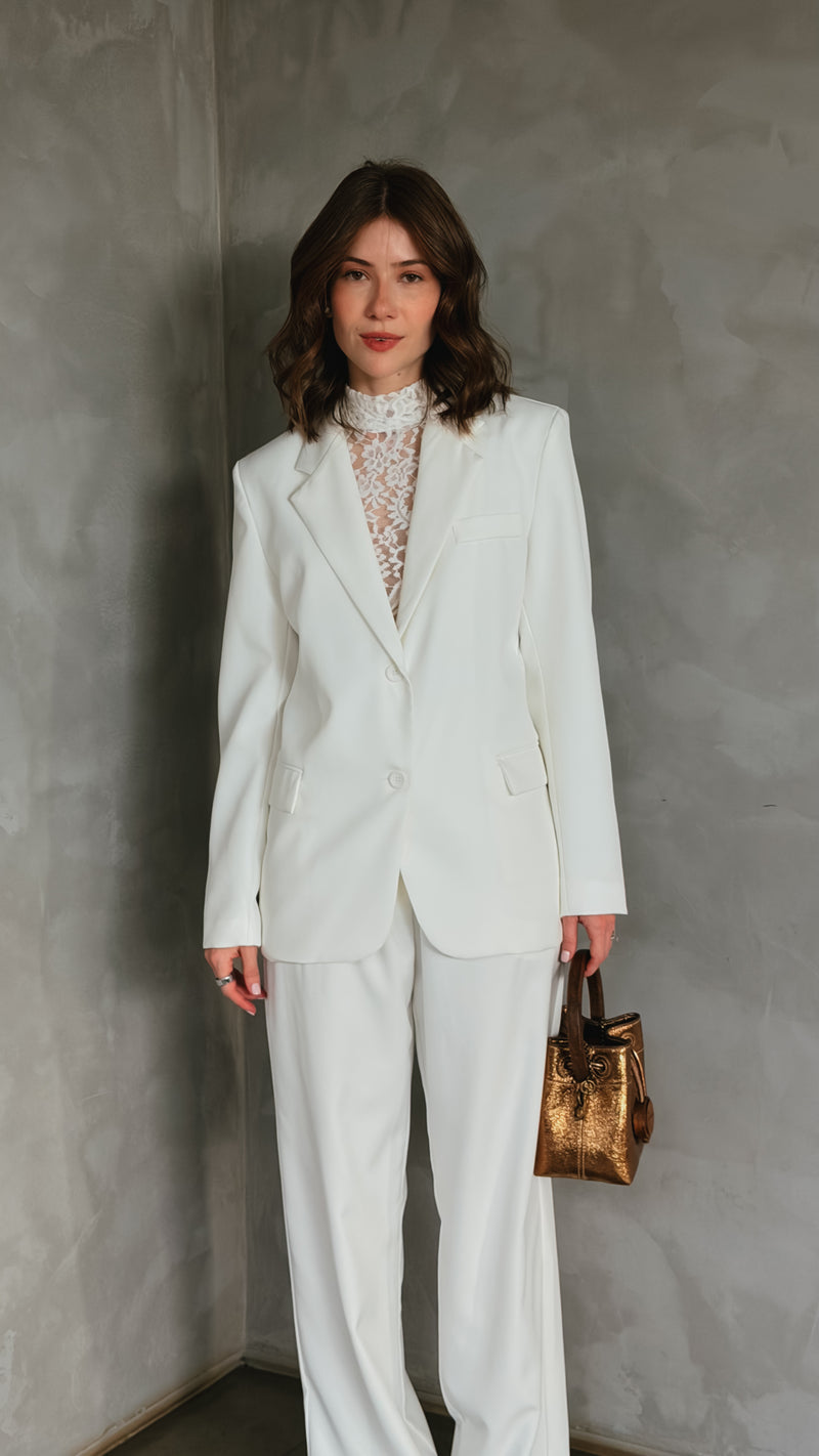 Blazer Alfaiate Off White Ällie - foto adicional 3