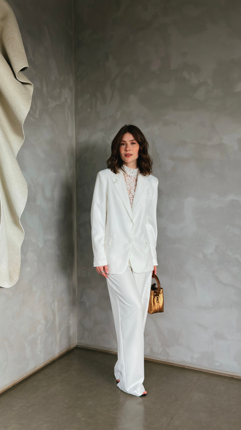 Blazer Alfaiate Off White Ällie - foto adicional 2